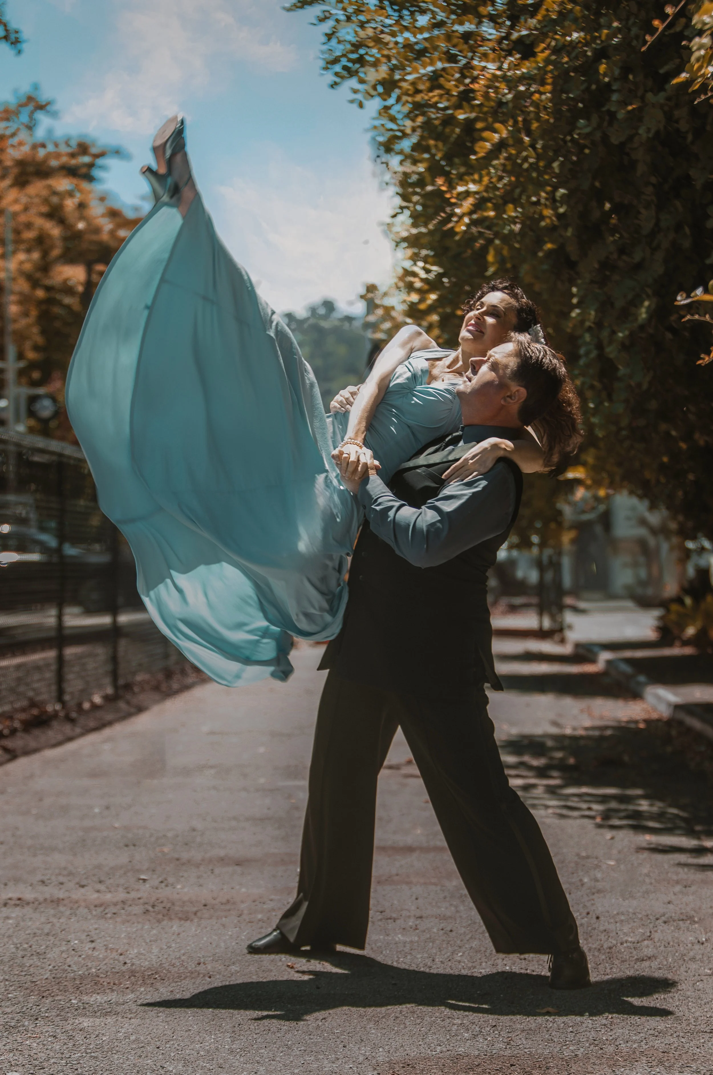 Dancing outdoors