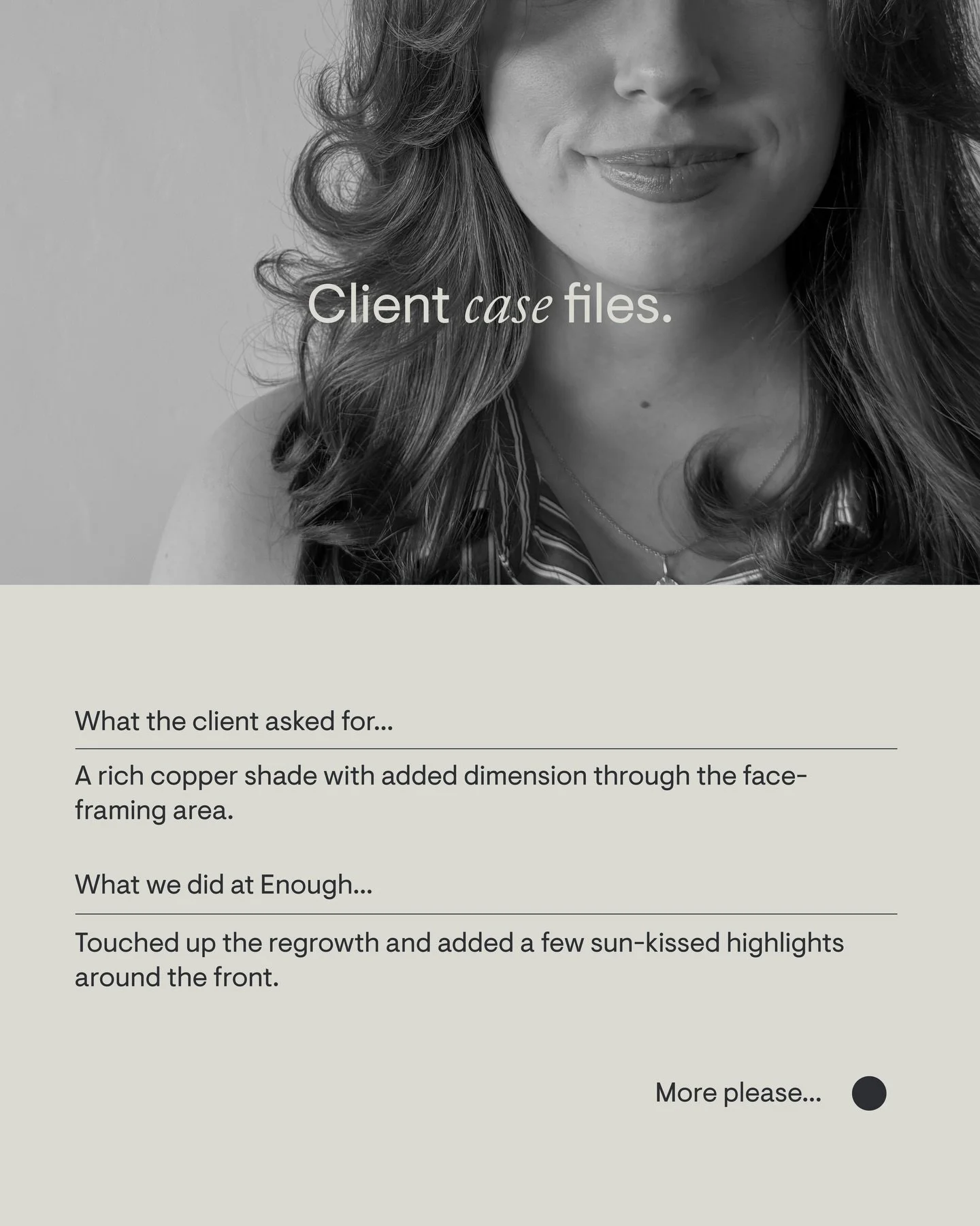 Maddy was after a refreshed look with added dimension around the face and a few brighter highlights. Ann touched up the regrowth and added soft, sun-kissed pieces through the front.

Swipe for the reveal ✨