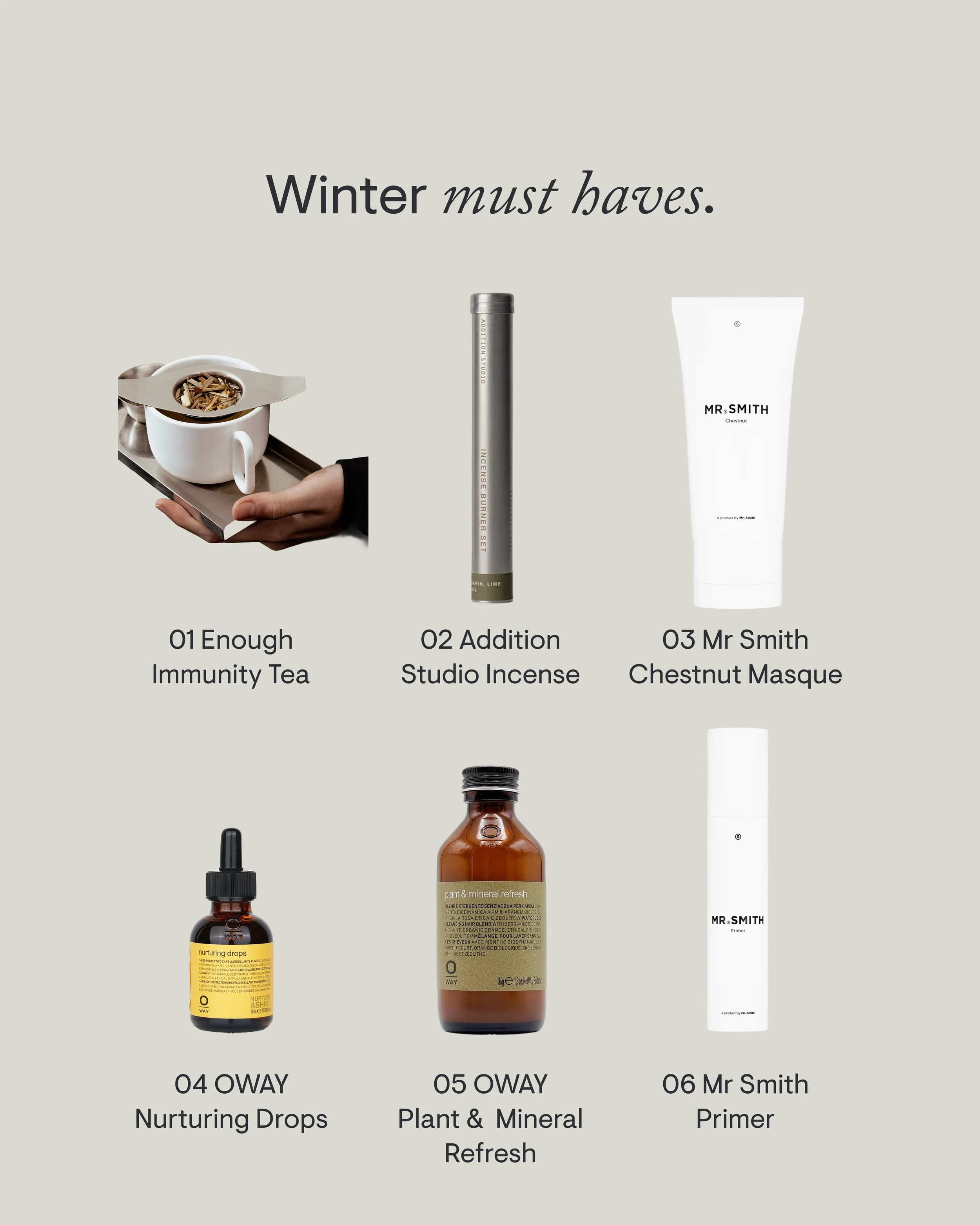 Winter is here. These are our must haves.