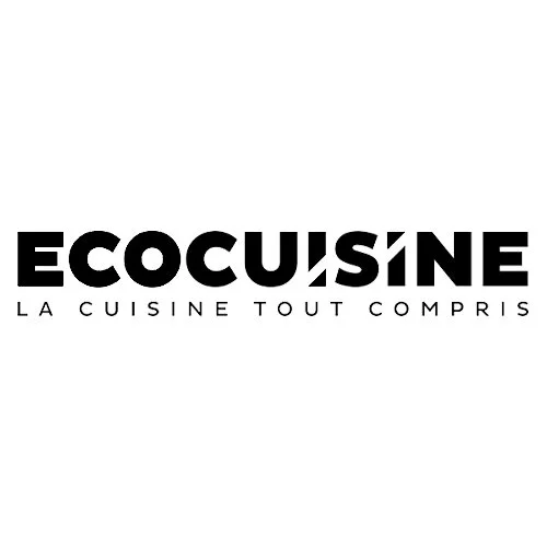 Logo avec le texte 'ECOCUISINE' en gros caractères et 'LA CUISINE TOUT COMPRIS' en plus petit en dessous.