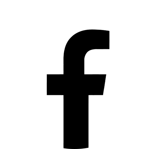 Logo de Facebook en couleurs noires et blanches.