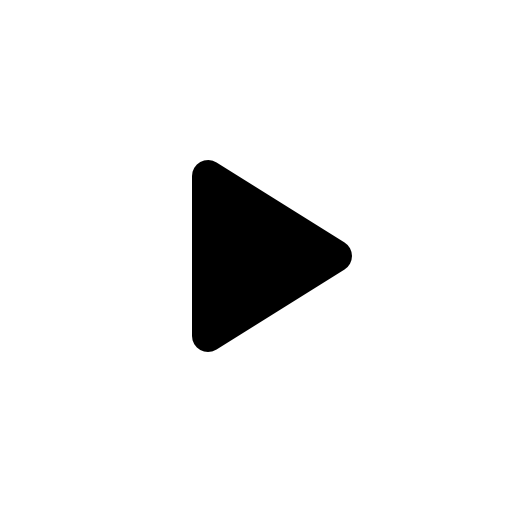 Bouton de lecture en forme de flèche noire à l'intérieur d'un cercle blanc