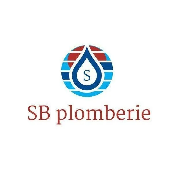 Logo de SB plomberie avec une goutte d'eau et le texte 'SB plomberie'