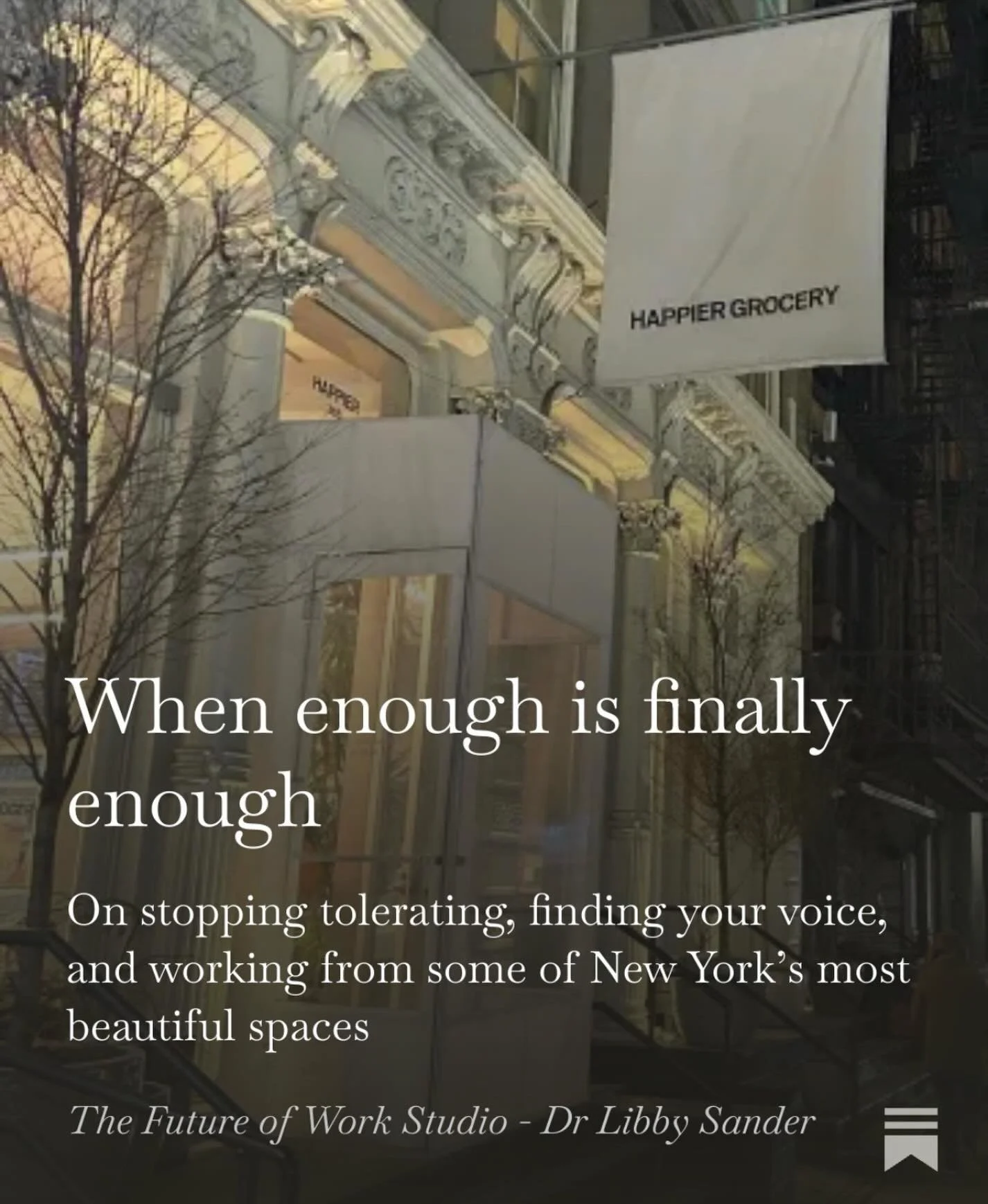 New Substack link to read in bio.