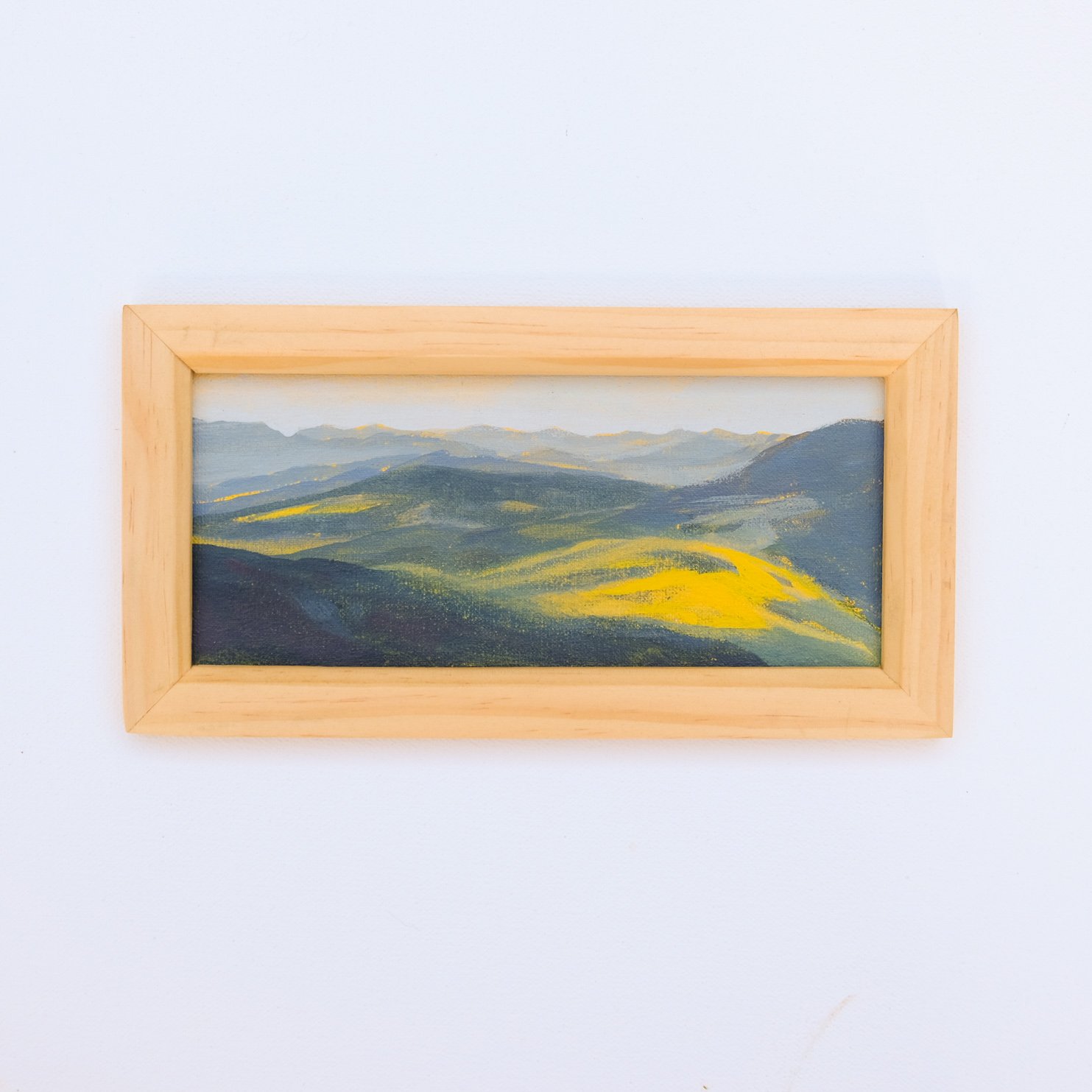 Sunset in the Alps N.2, Canterbury 10 x 18.5cm (framed)
