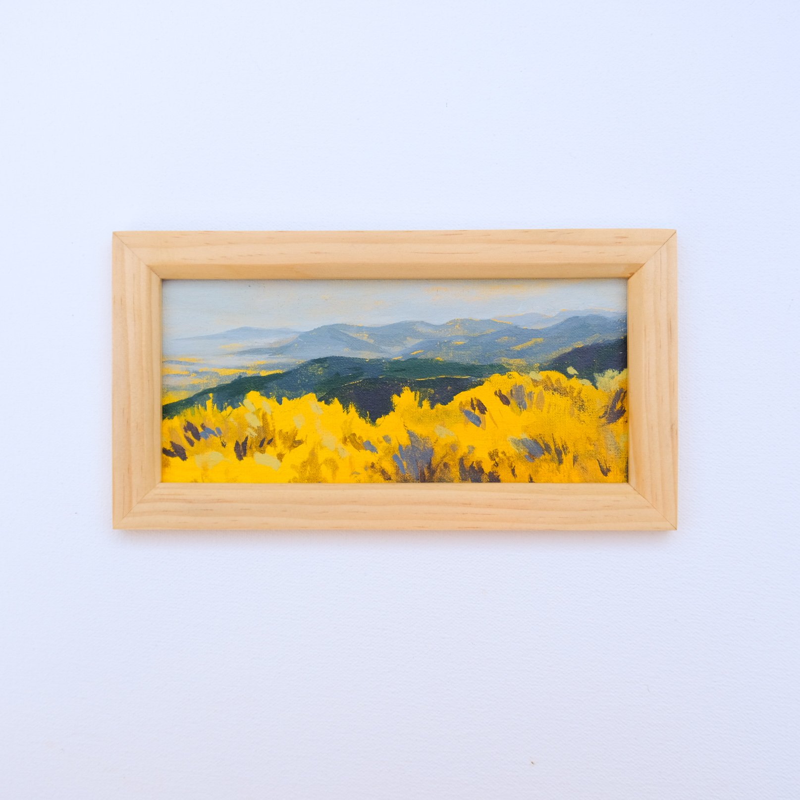 Sunset in the Alps N.3, Canterbury 10 x 18.5cm (framed)