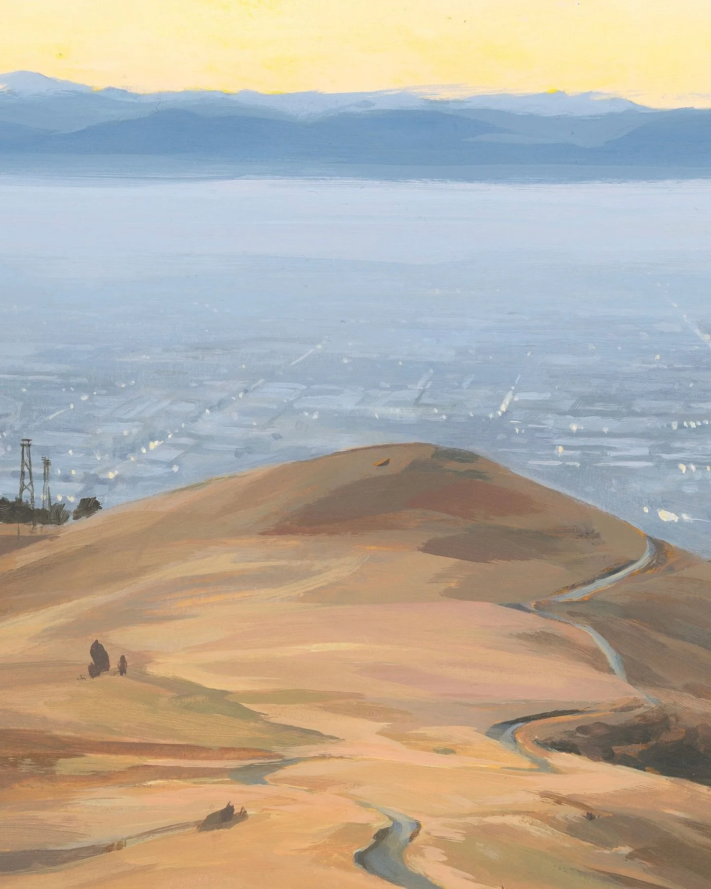 🌤️✨&hellip;if I were to list 5 things I love most about being alive, painting would be up there for sure&hellip;. but so would standing on a hill, seeing the world stretch far below my feet.

This is the view over Christchurch from Summit Road&helli