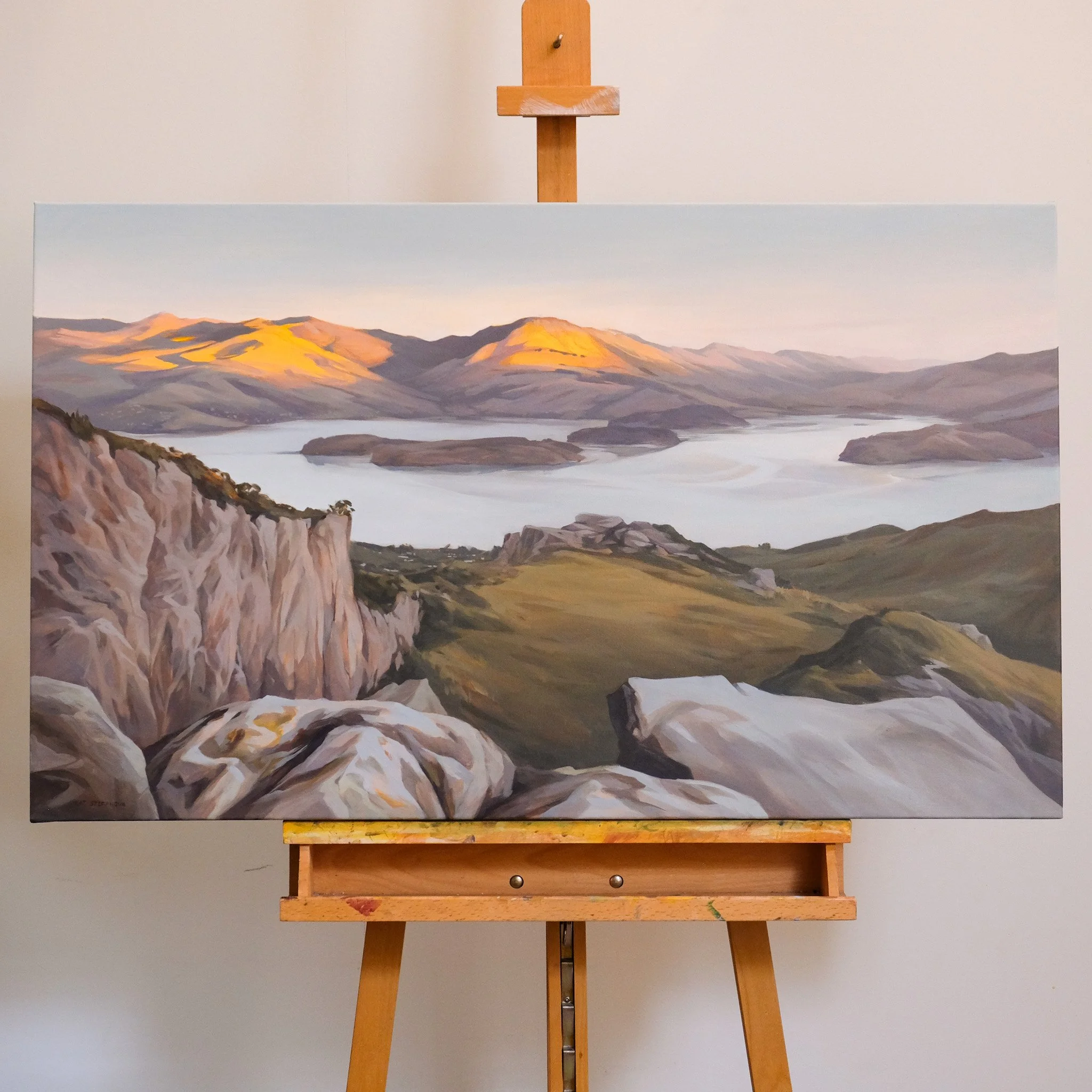 Last Sun Over Lyttleton Harbour | 100x60cm
