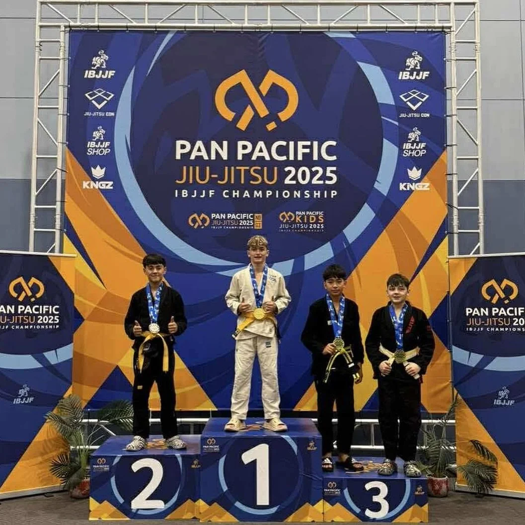 Great work to Cooper, Hunter, Chase, and Koby who competed in the Pan Pacific Jiu Jitsu Championships in Melbourne over the weekend.
The team came away with 3 gold medals and 1 silver, a fantastic achievement that highlights their dedication and trai