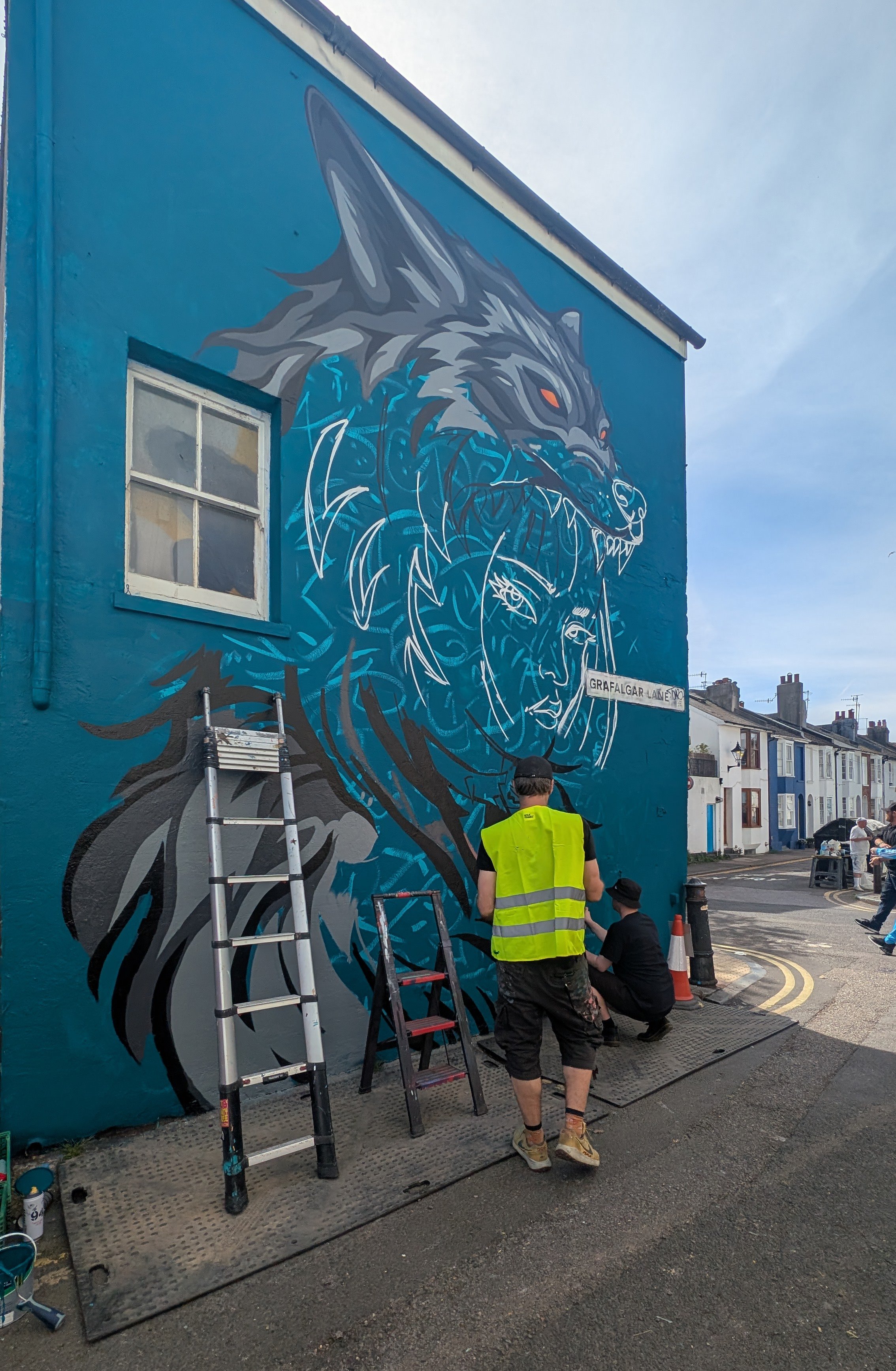Sprite Mural Brighton WIP