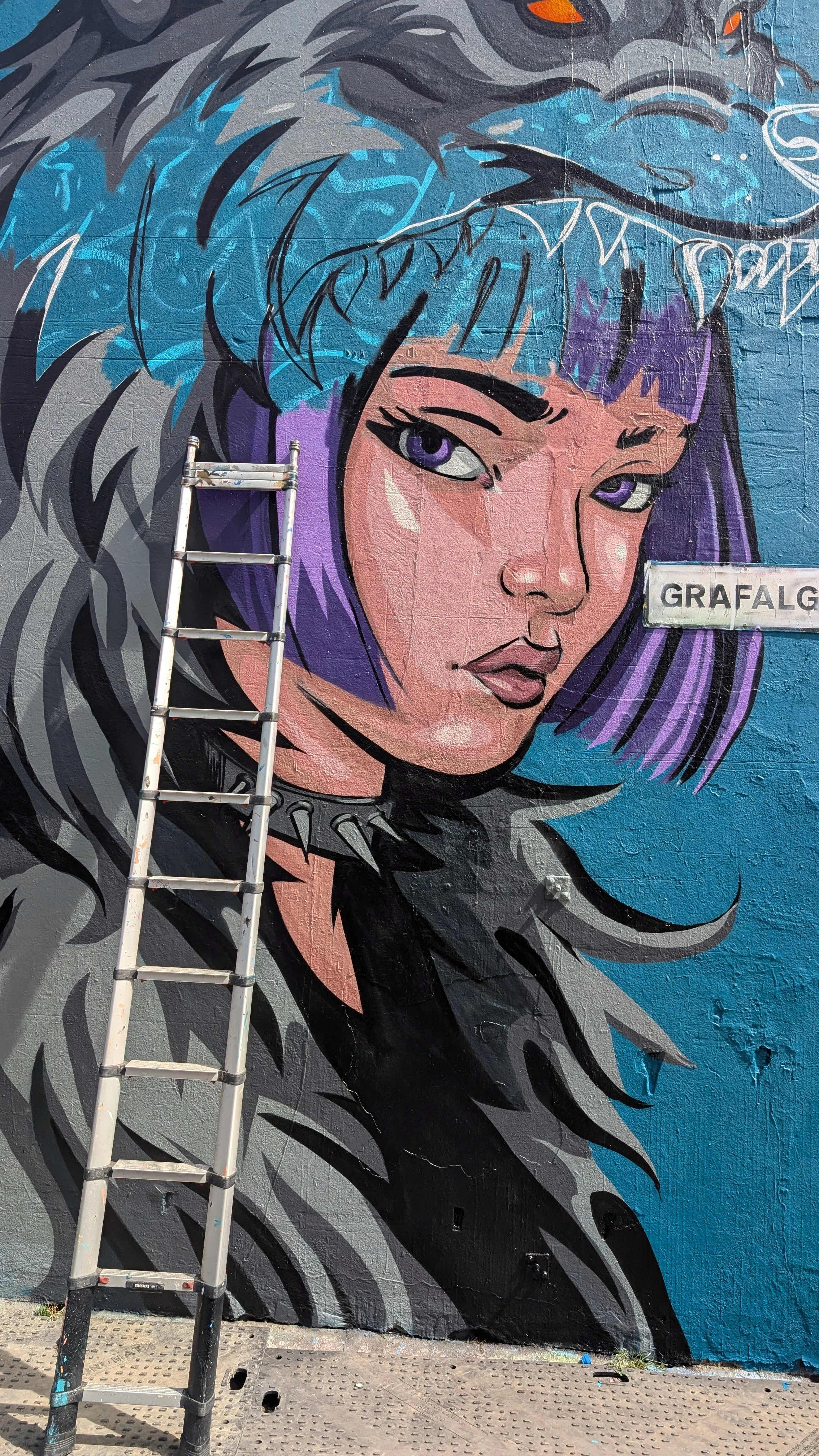 Sprite Mural Brighton WIP