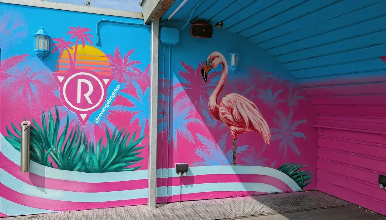 Miami vice style design for rooftop