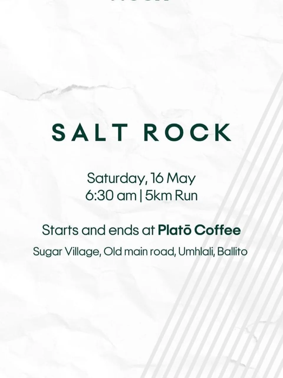 ☕🏃&zwj;♂️ THE ULTIMATE COFFEE RUN ☕🏃&zwj;♀️
Start your Saturday the right way with a sunrise 5km through Salt Rock, good people, fresh ocean air and great coffee waiting at the finish line.
Join us this Saturday as we run from and back to Platō Cof