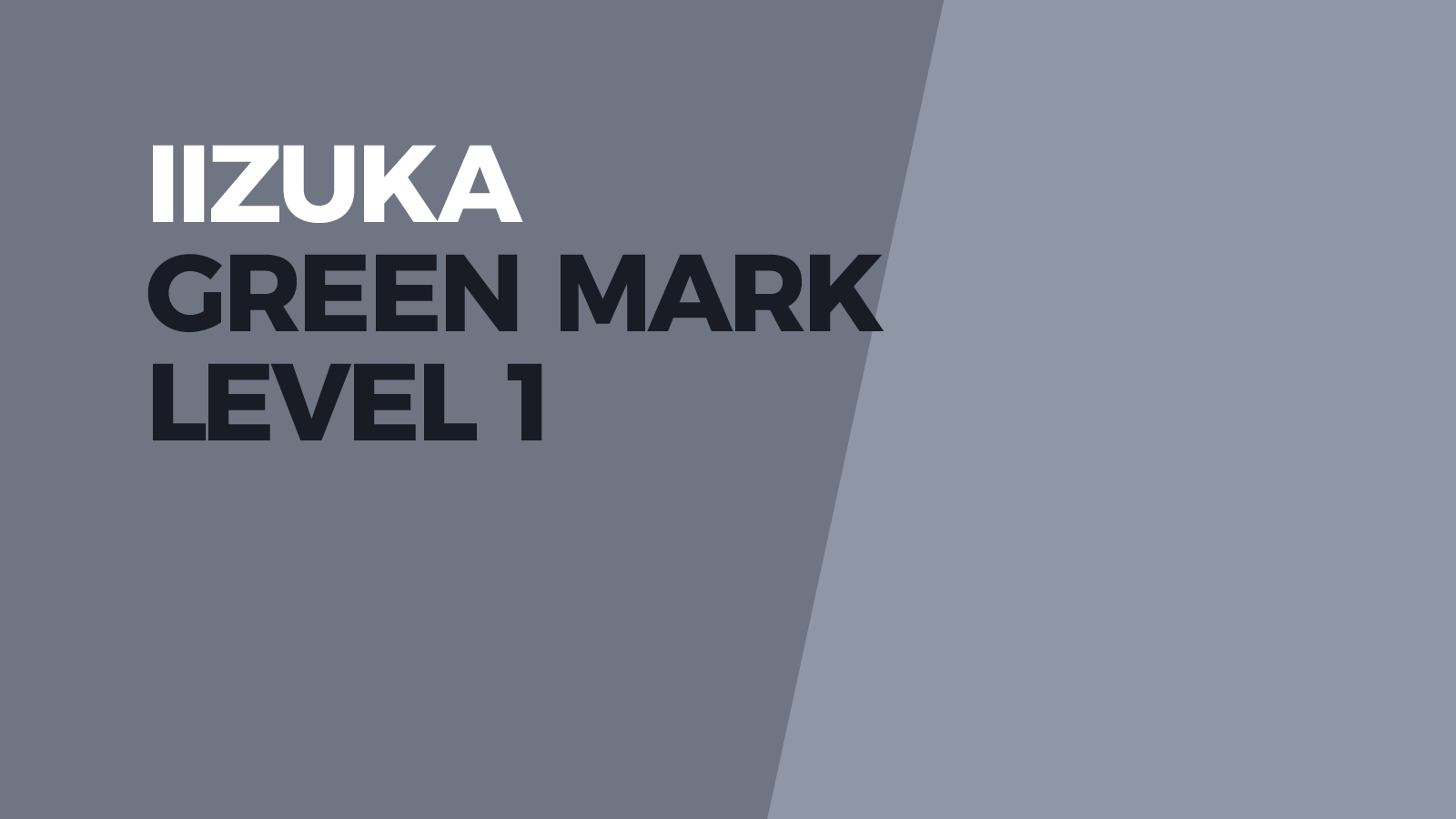 GREEN MARK LEVEL 1