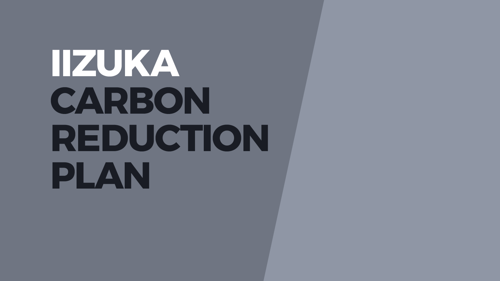 Carbon Reduction Plan