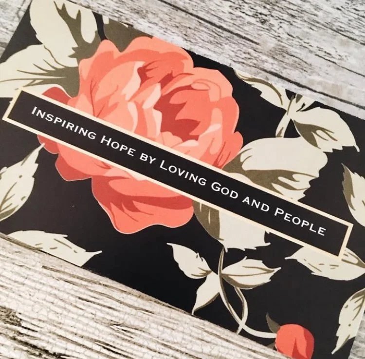 My first business card for Hope Conversations, LLC * I am so grateful to God Who helped me step out in faith.