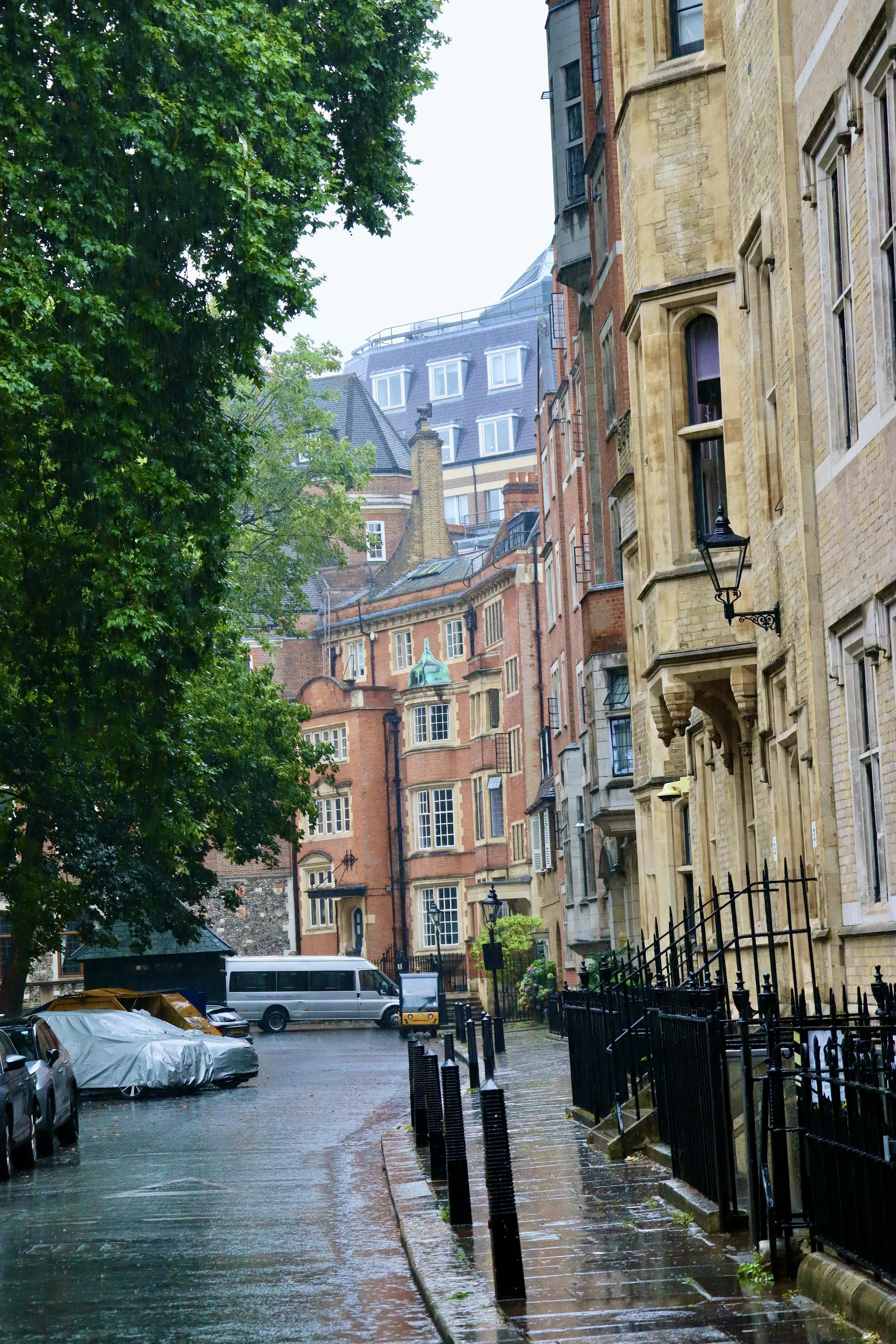 A rainy day in England while in line to visit St. Paul's Cathedral.