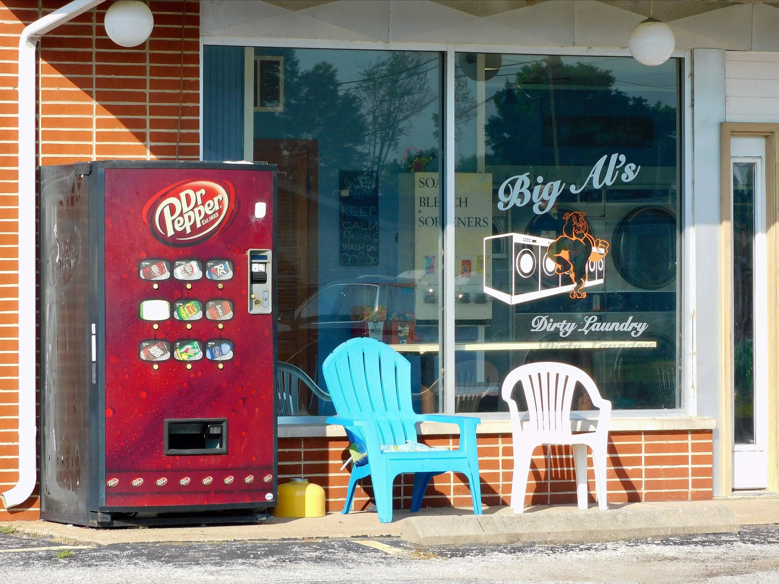 I love small towns. Columbia, IL - Can you smell the laundromat and taste the Dr. P?