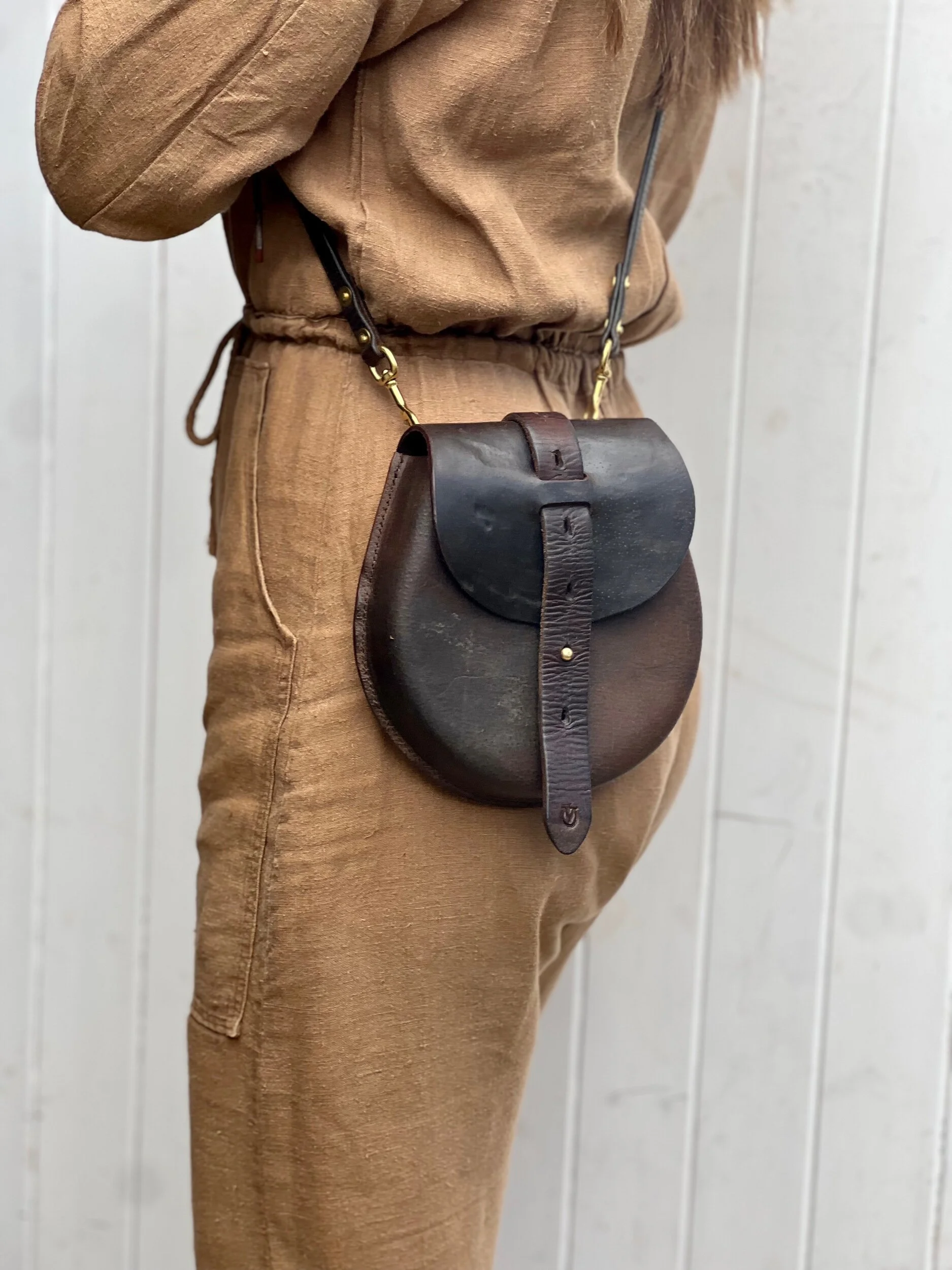 Rag of Colts handmade saddle leather bag, belt bag, handbag, handmade
