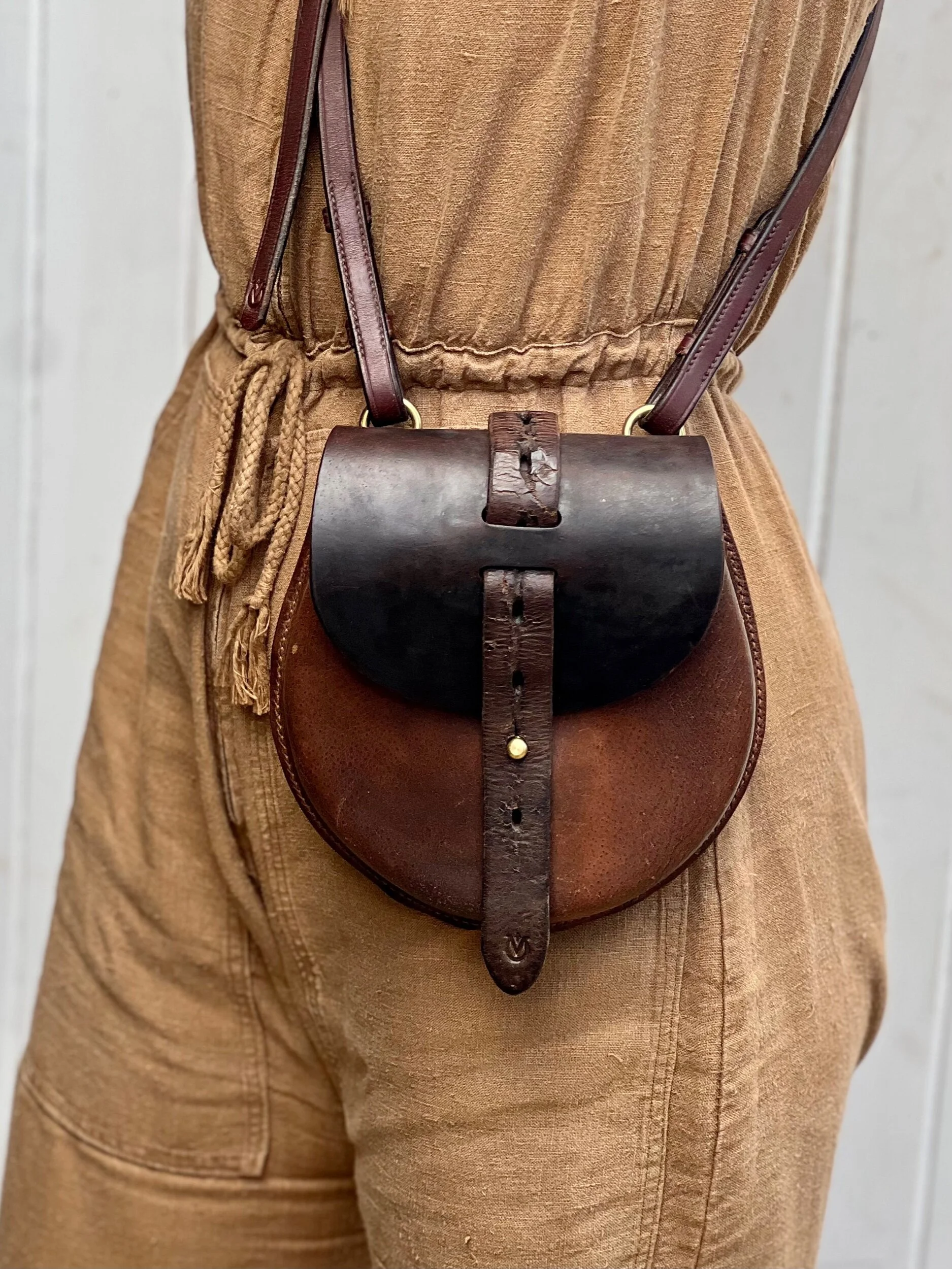 Rag of Colts handmade saddle leather bag, belt bag, handbag, handmade repurposed saddle leather