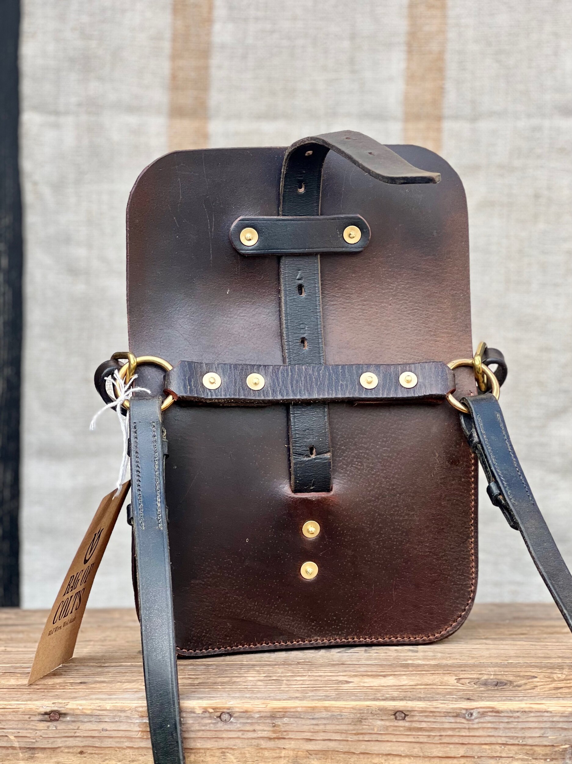 Rag of Colts, handmade repurposed vintage leather leatherwork leatherbag hand stitched bag leatherbag handbag satchel manbag