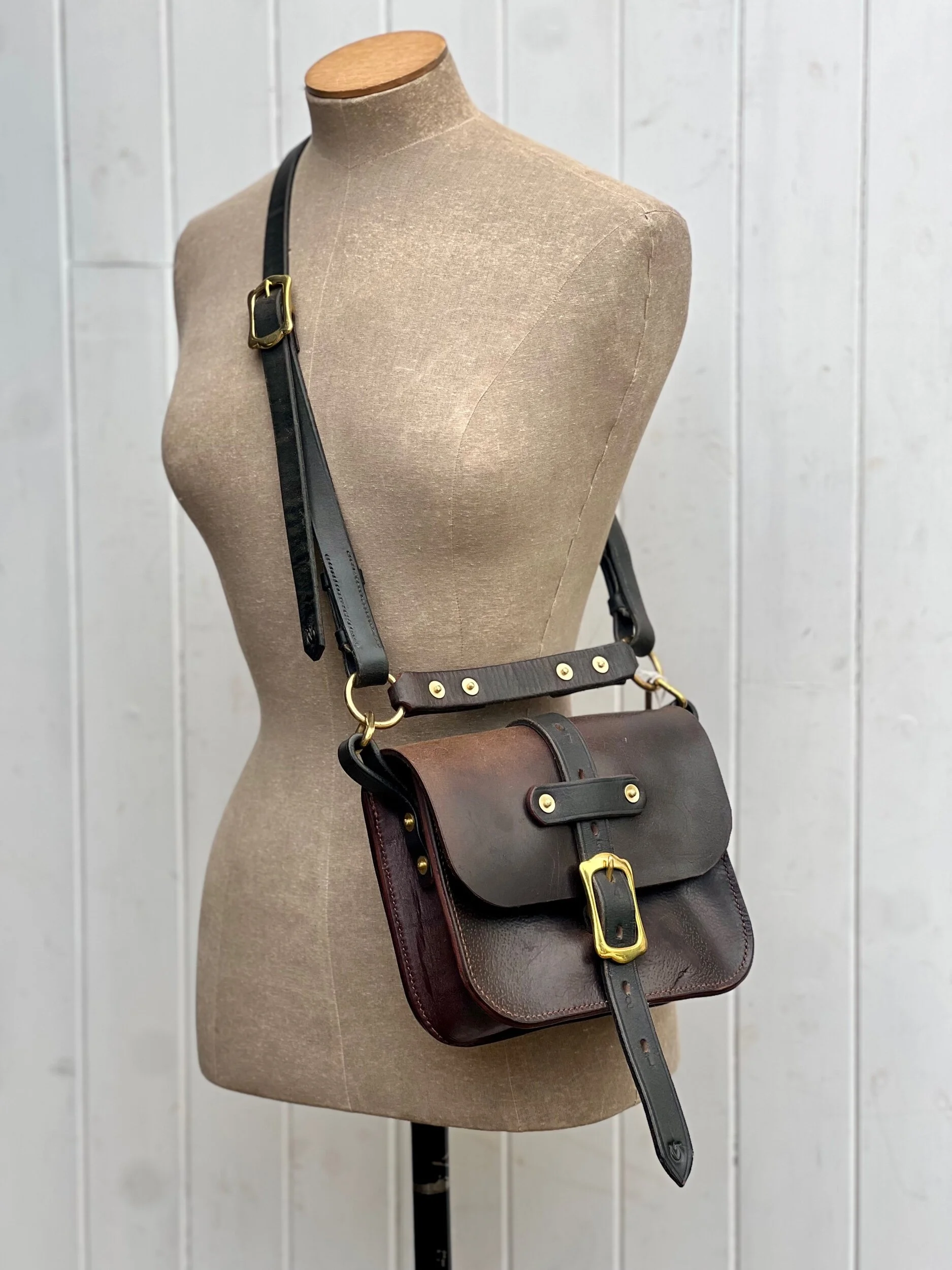 Rag of Colts, handmade repurposed vintage leather leatherwork leatherbag hand stitched bag leatherbag handbag satchel manbag