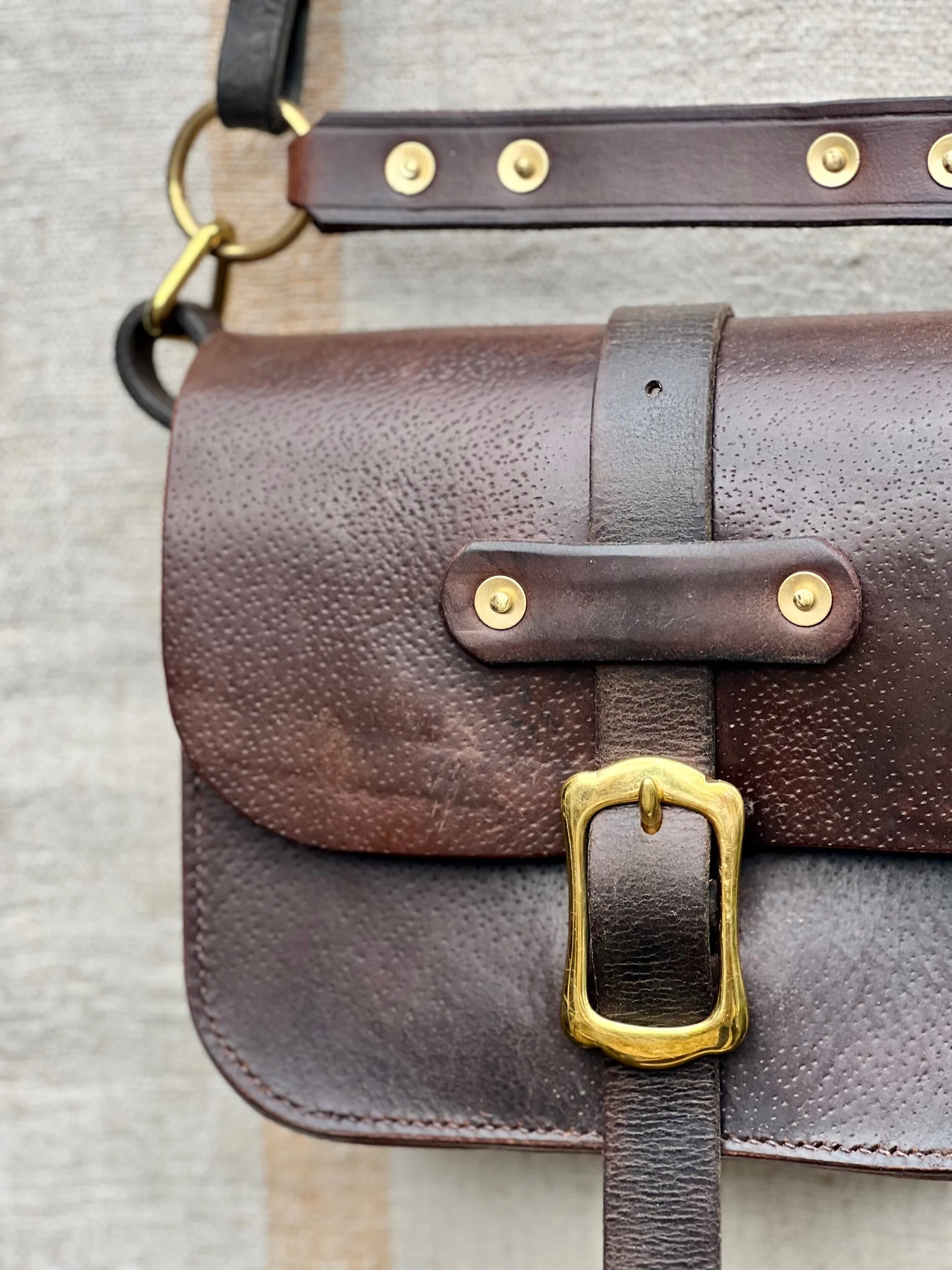 Rag of Colts, handmade repurposed vintage leather leatherwork leatherbag hand stitched bag leatherbag handbag satchel manbag