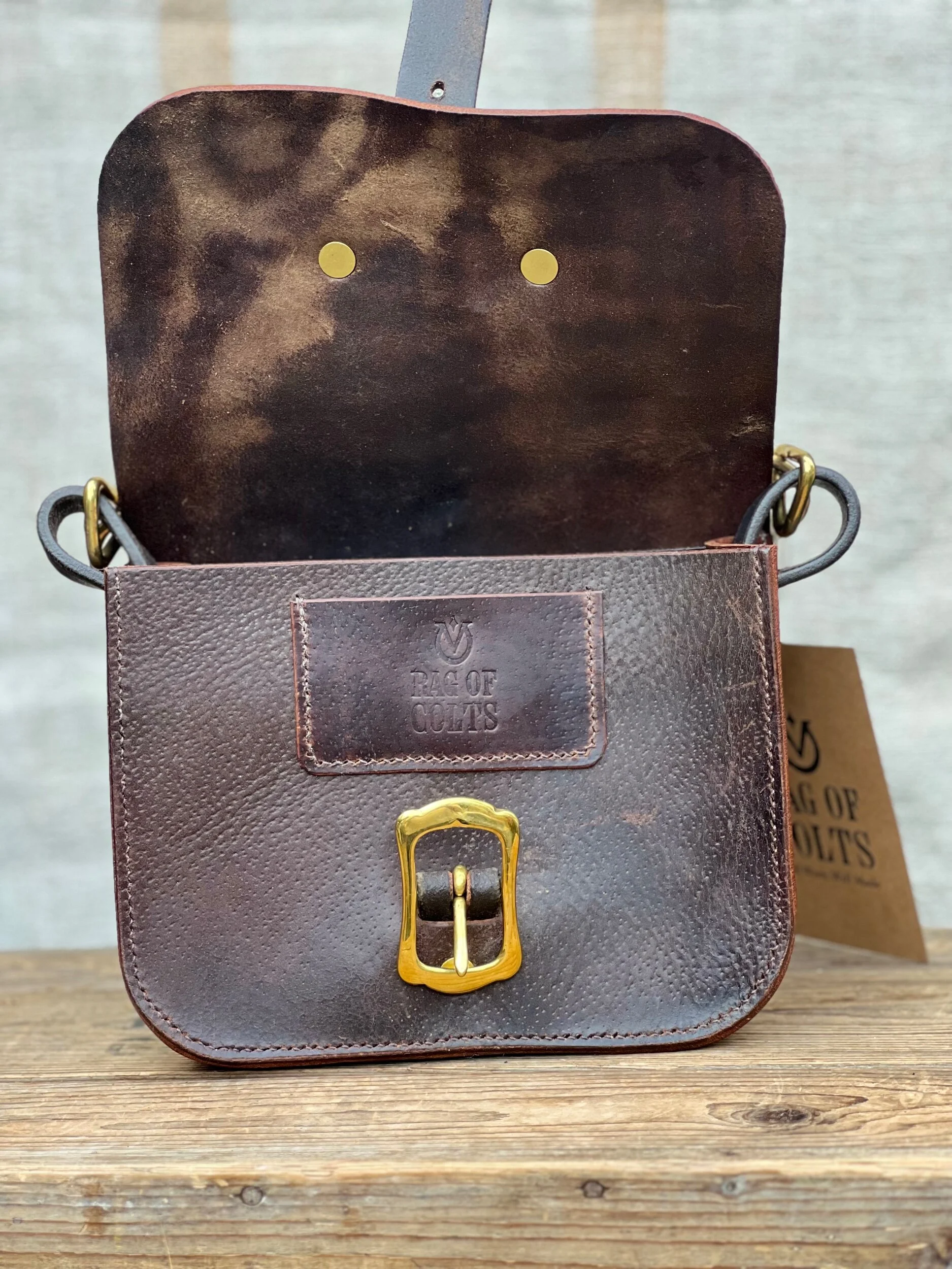 Rag of Colts, handmade repurposed vintage leather leatherwork leatherbag hand stitched bag leatherbag handbag satchel manbag