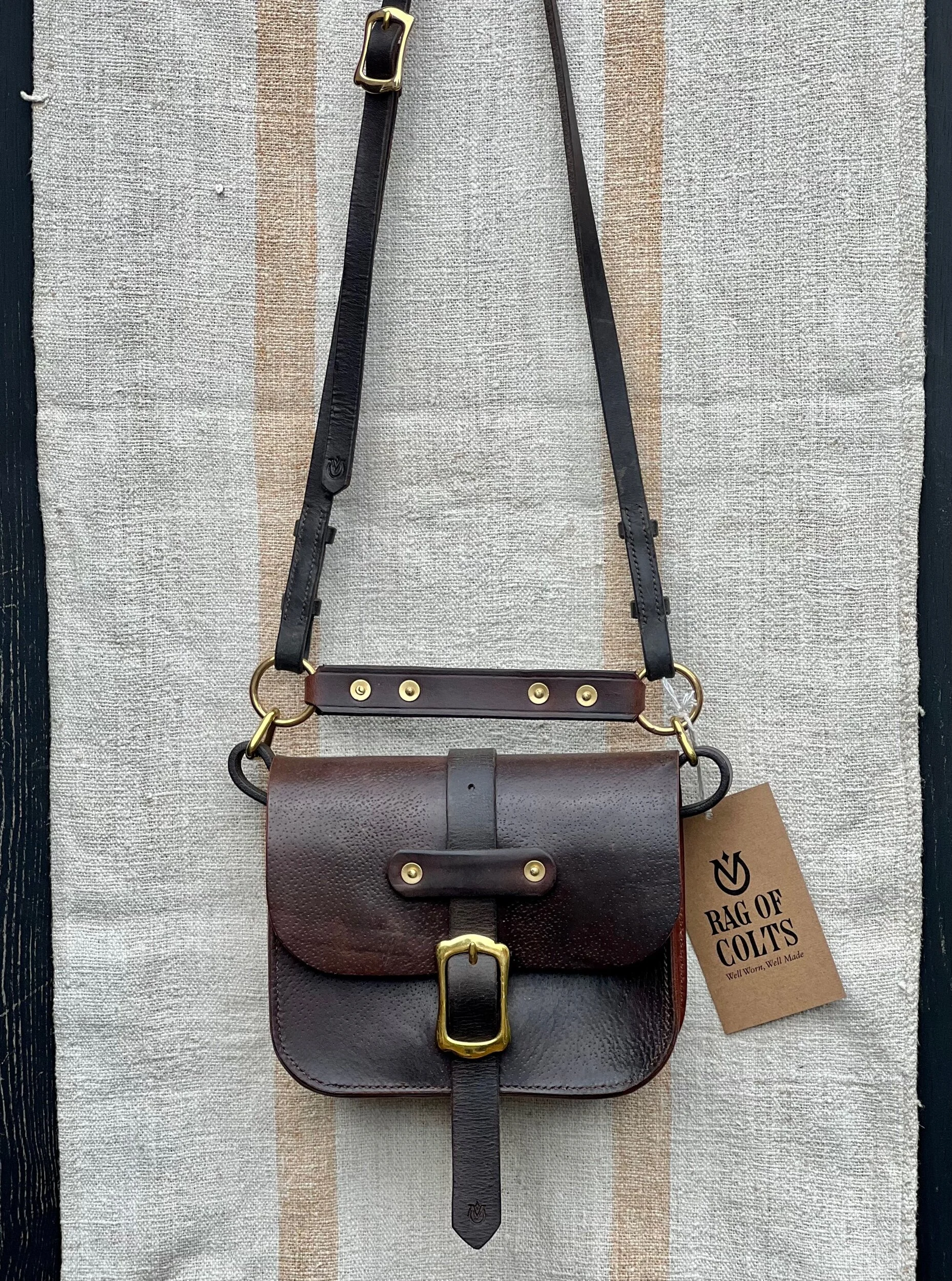 Rag of Colts, handmade repurposed vintage leather leatherwork leatherbag hand stitched bag leatherbag handbag satchel manbag