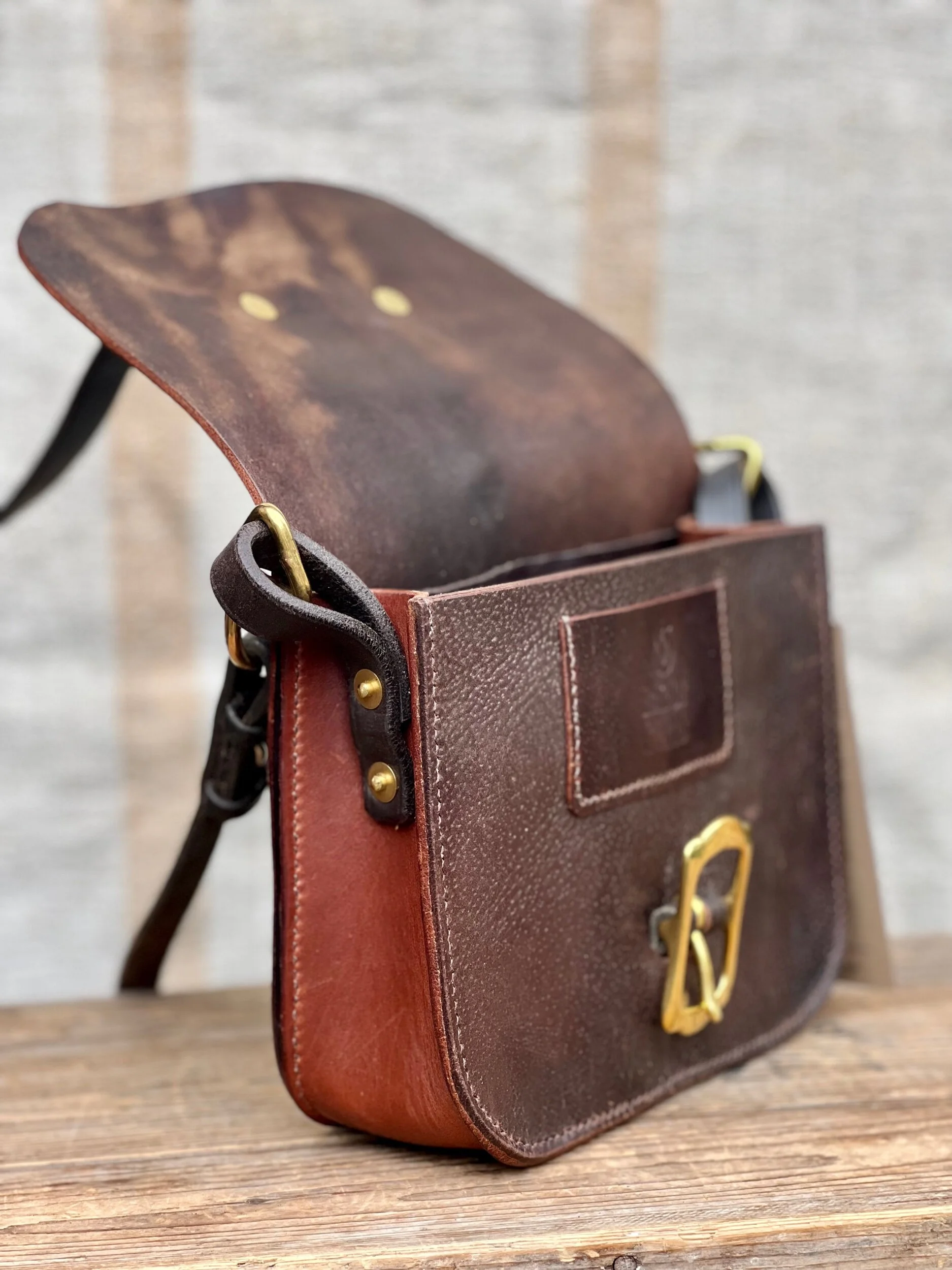 Rag of Colts, handmade repurposed vintage leather leatherwork leatherbag hand stitched bag leatherbag handbag satchel manbag