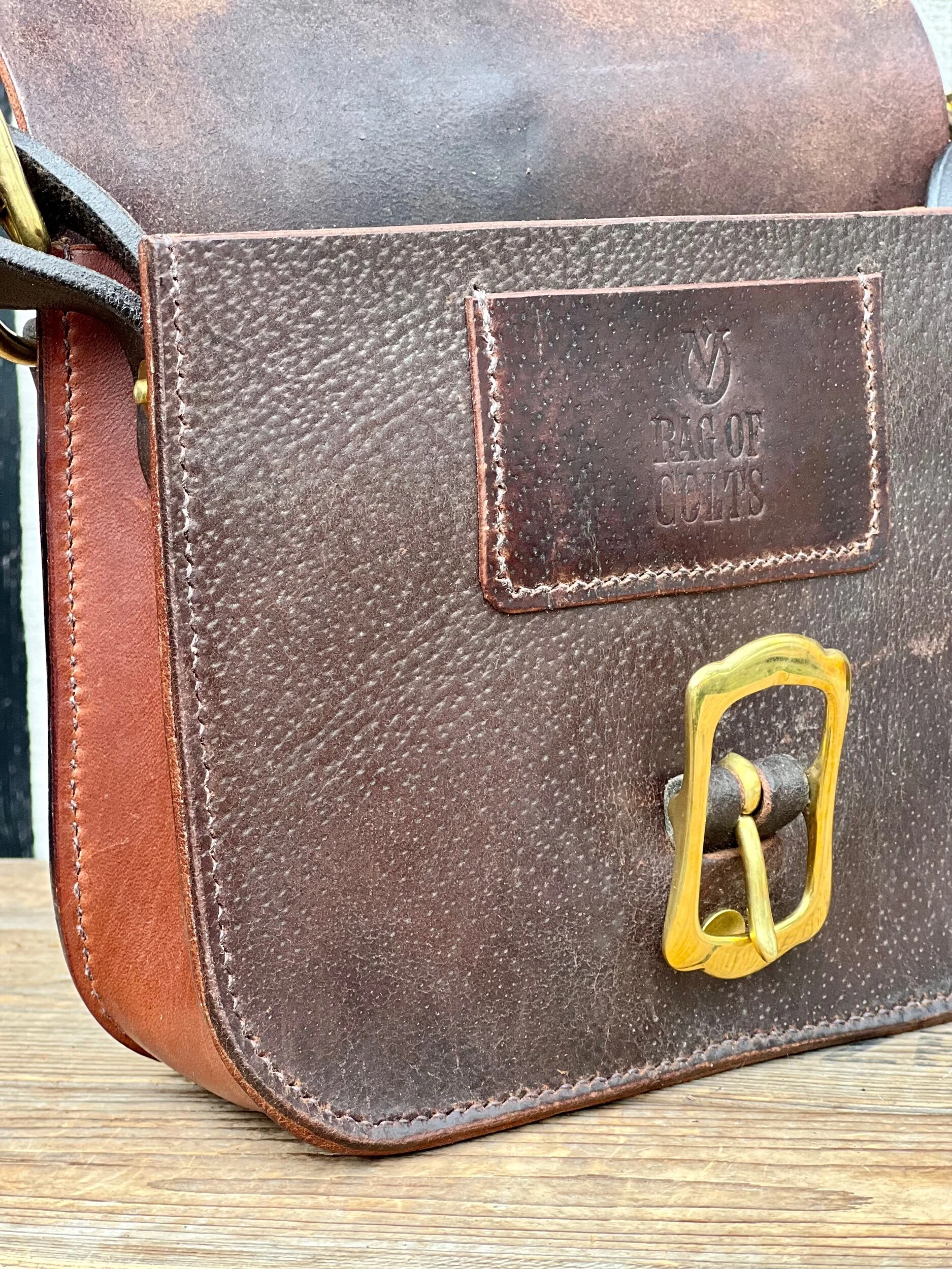 Rag of Colts, handmade repurposed vintage leather leatherwork leatherbag hand stitched bag leatherbag handbag satchel manbag