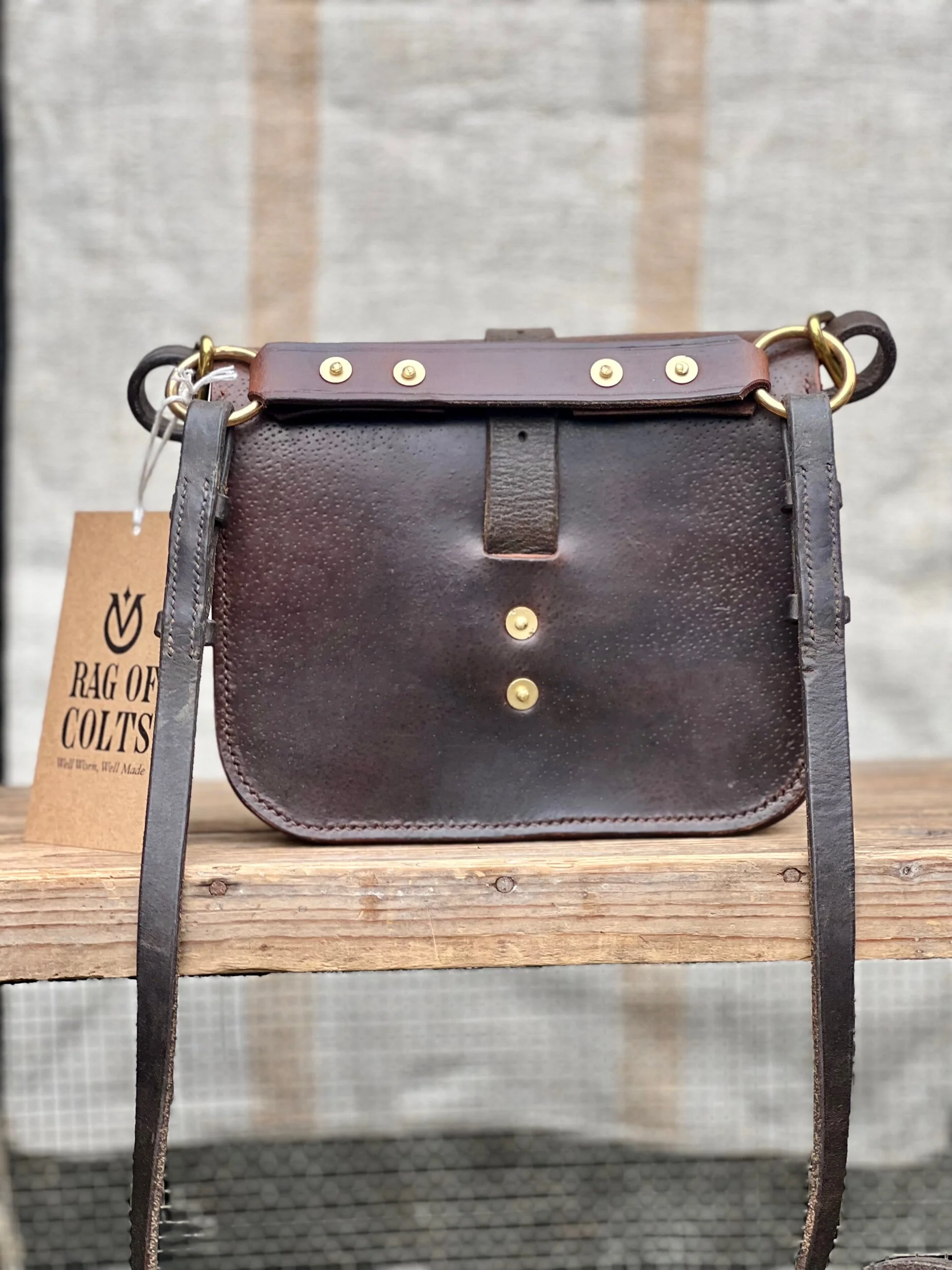 Rag of Colts, handmade repurposed vintage leather leatherwork leatherbag hand stitched bag leatherbag handbag satchel manbag