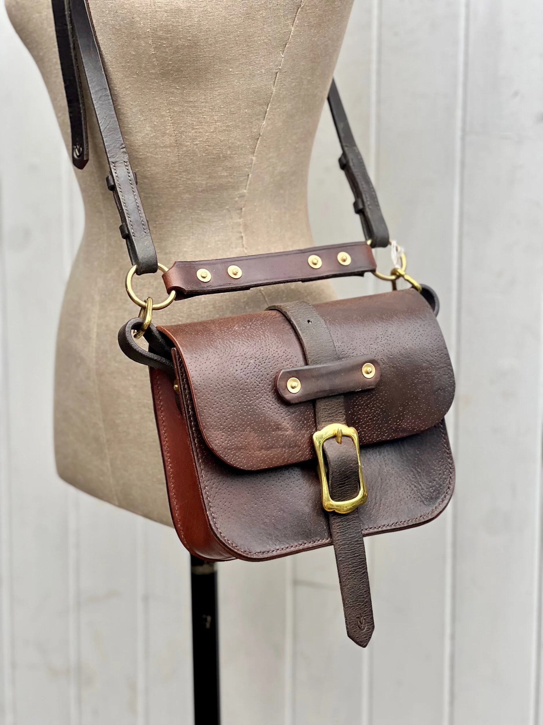 Rag of Colts, handmade repurposed vintage leather leatherwork leatherbag hand stitched bag leatherbag handbag satchel manbag