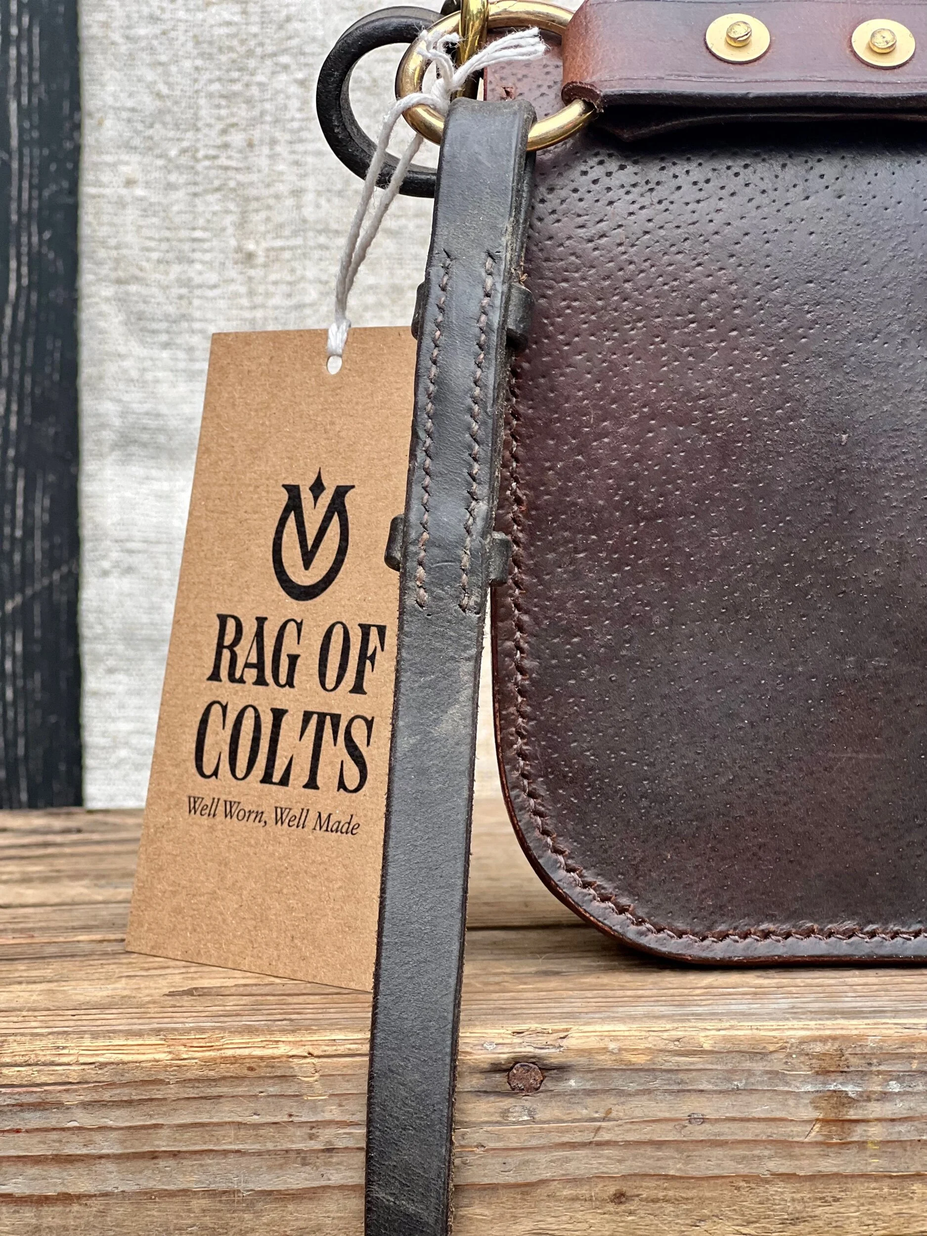 Rag of Colts, handmade repurposed vintage leather leatherwork leatherbag hand stitched bag leatherbag handbag satchel manbag