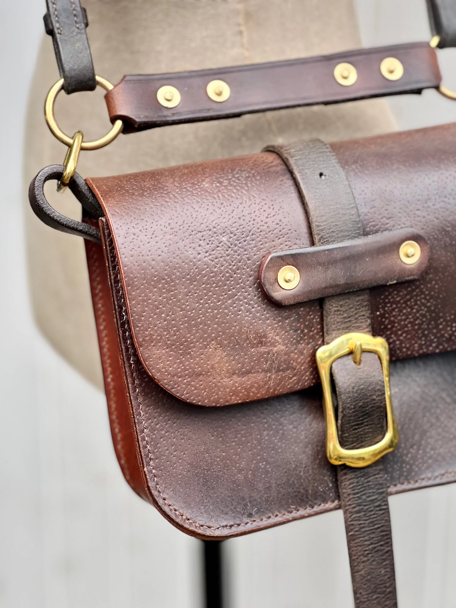 Rag of Colts, handmade repurposed vintage leather leatherwork leatherbag hand stitched bag leatherbag handbag satchel manbag