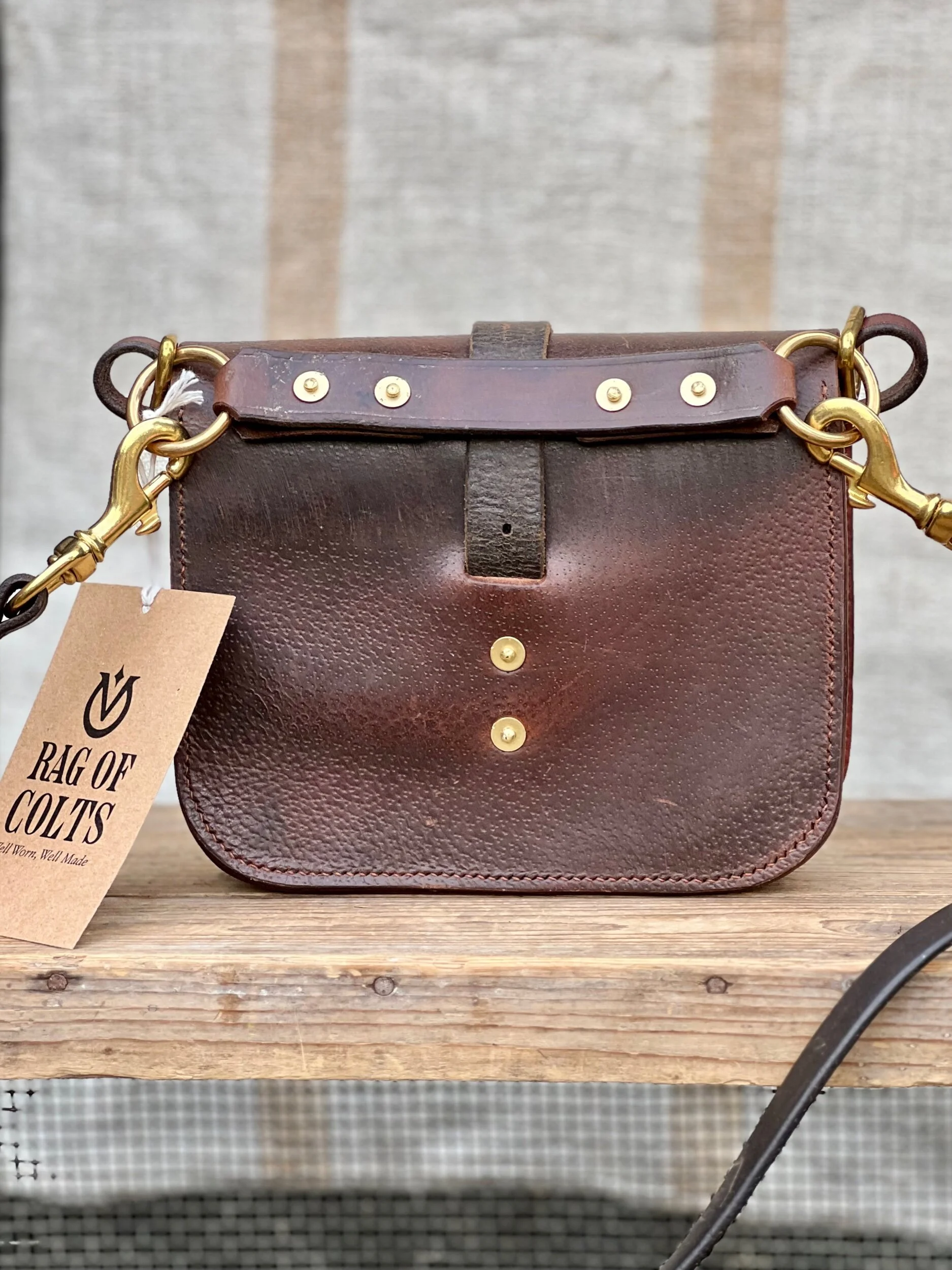 Rag of Colts, handmade repurposed vintage leather leatherwork leatherbag hand stitched bag leatherbag handbag satchel manbag