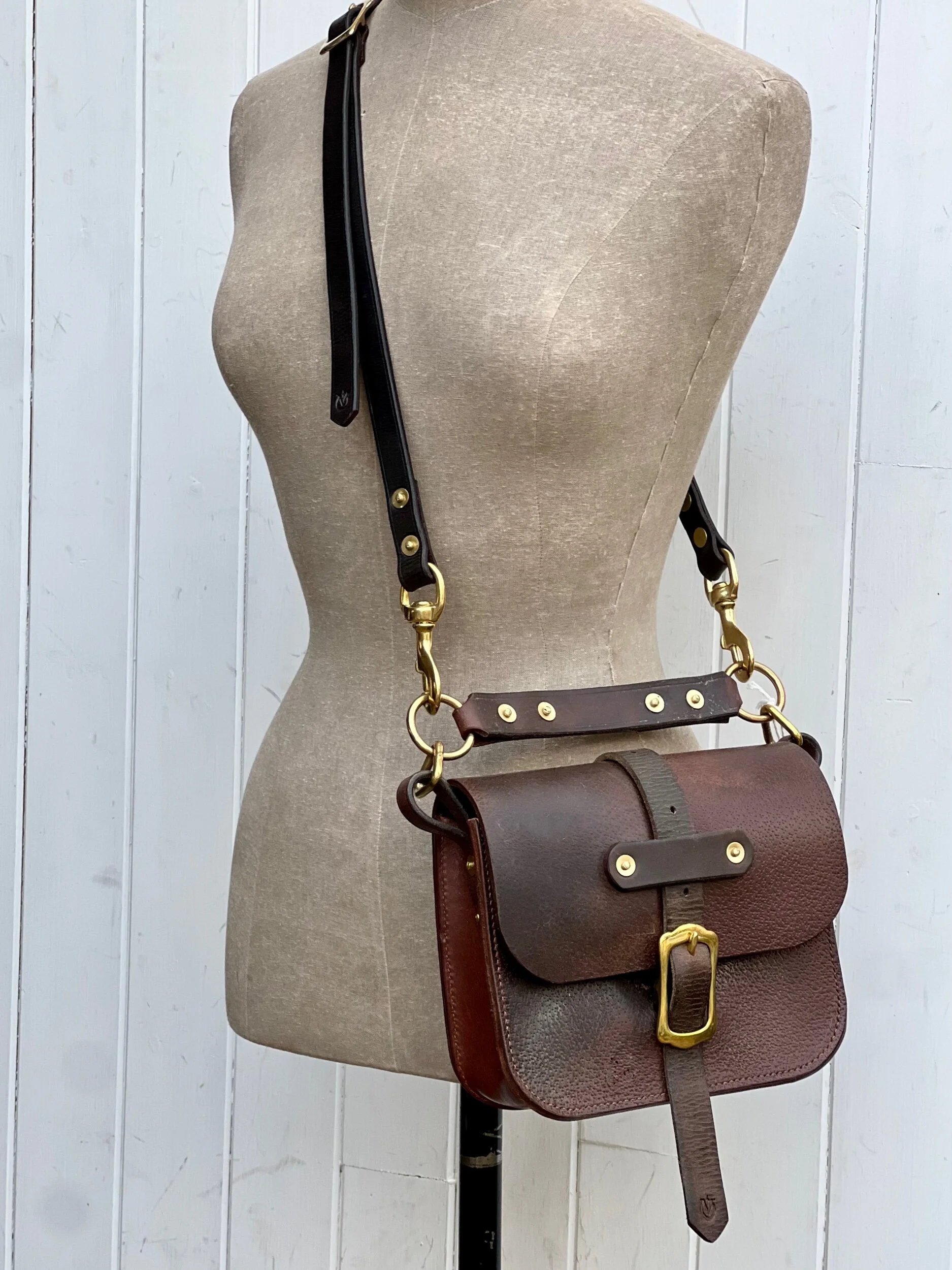 Rag of Colts, handmade repurposed vintage leather leatherwork leatherbag hand stitched bag leatherbag handbag satchel manbag