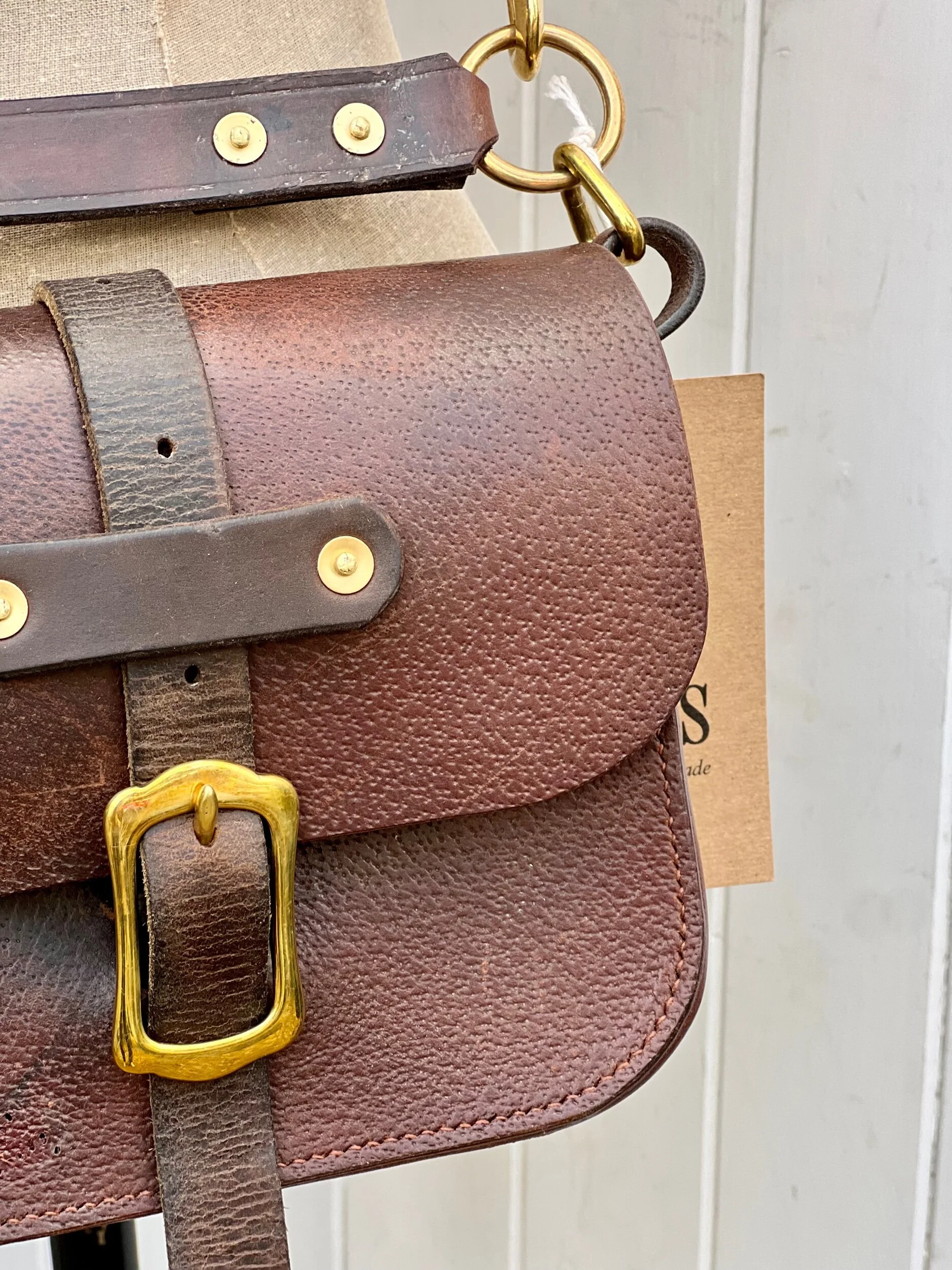 Rag of Colts, handmade repurposed vintage leather leatherwork leatherbag hand stitched bag leatherbag handbag satchel manbag