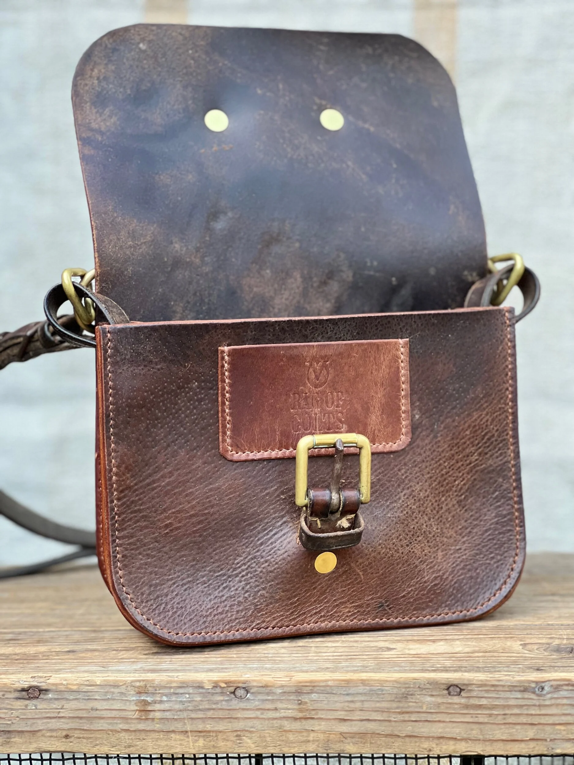 Rag of Colts, handmade repurposed vintage leather leatherwork leatherbag hand stitched bag leatherbag handbag satchel manbag