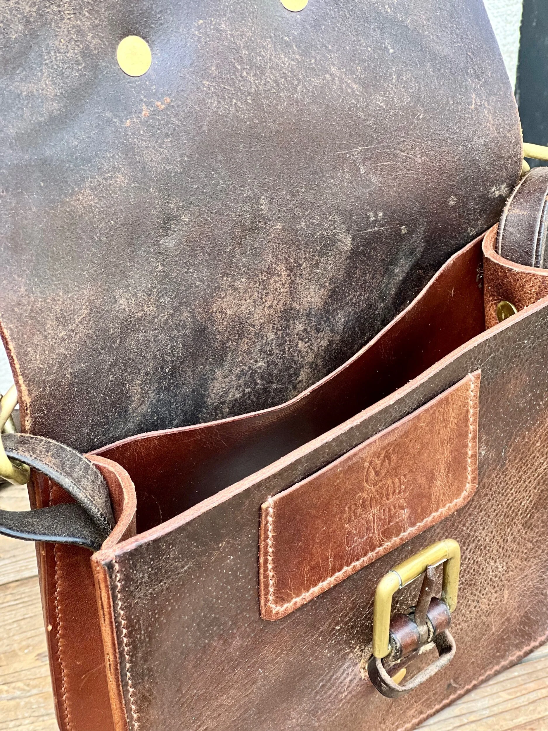 Rag of Colts, handmade repurposed vintage leather leatherwork leatherbag hand stitched bag leatherbag handbag satchel manbag