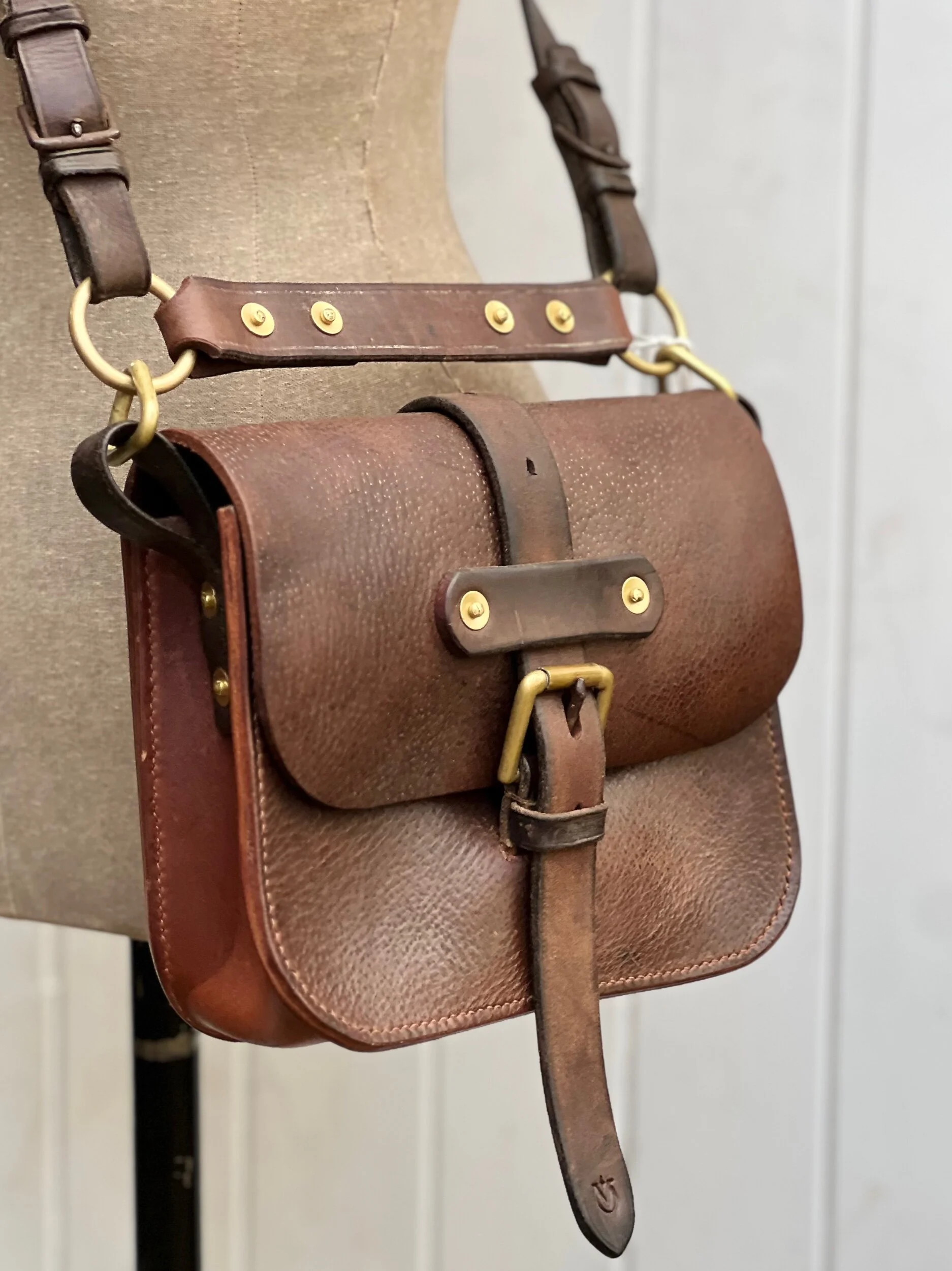 Rag of Colts, handmade repurposed vintage leather leatherwork leatherbag hand stitched bag leatherbag handbag satchel manbag