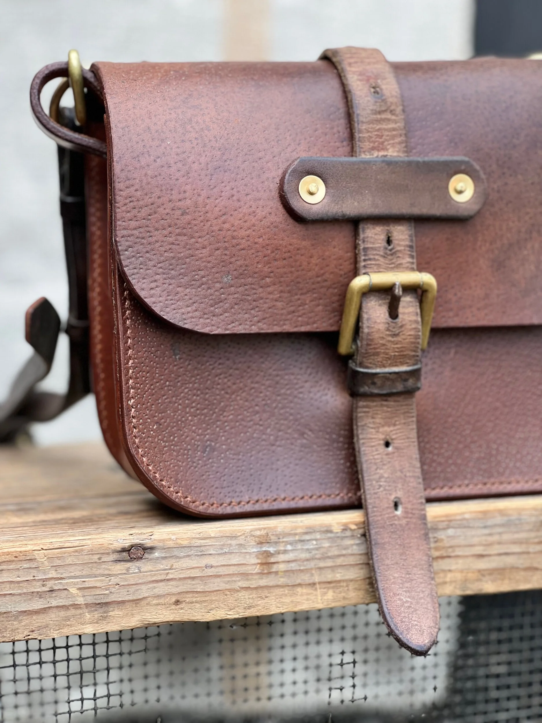 Rag of Colts, handmade repurposed vintage leather leatherwork leatherbag hand stitched bag leatherbag handbag satchel manbag