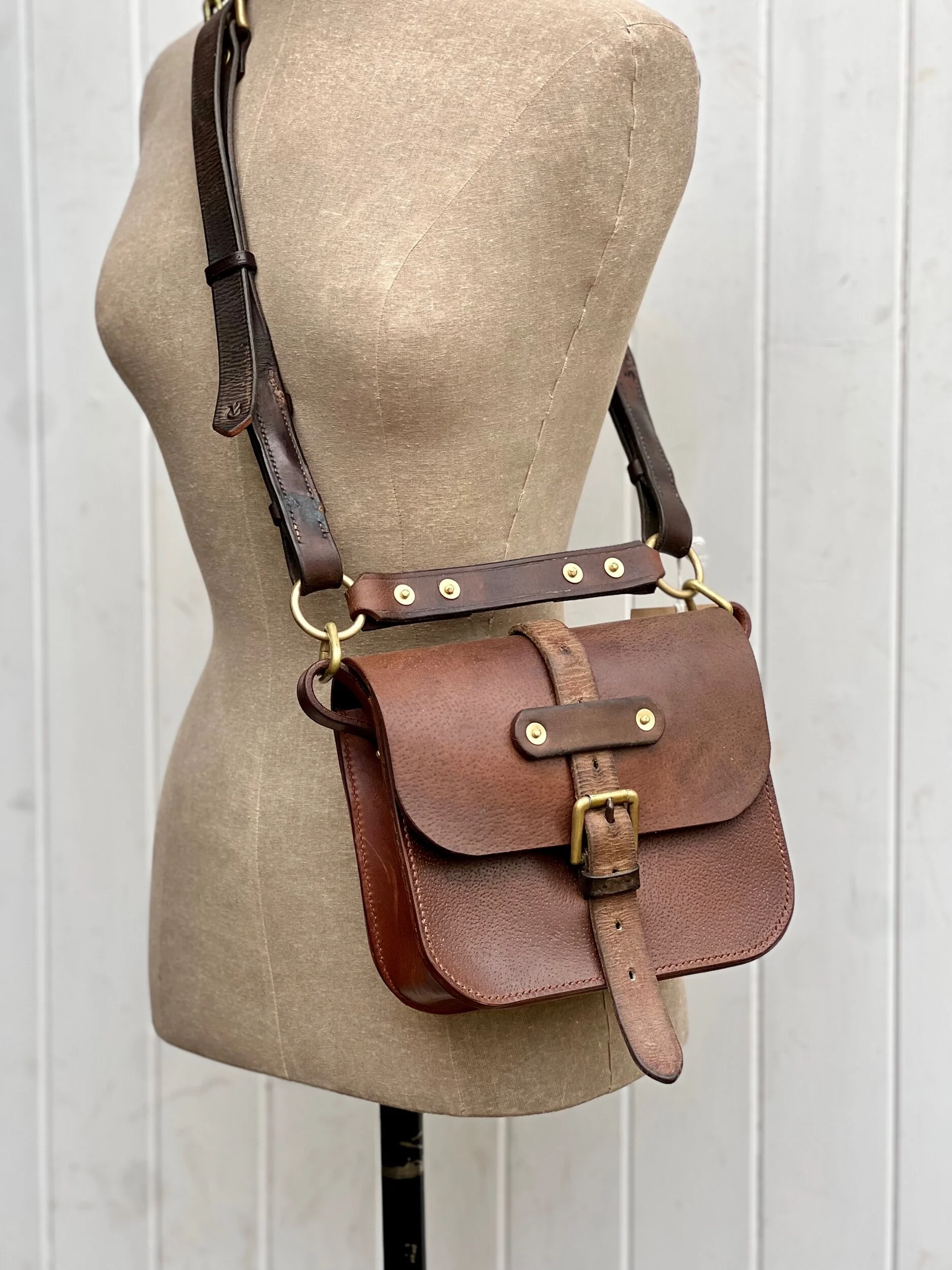 Rag of Colts, handmade repurposed vintage leather leatherwork leatherbag hand stitched bag leatherbag handbag satchel manbag