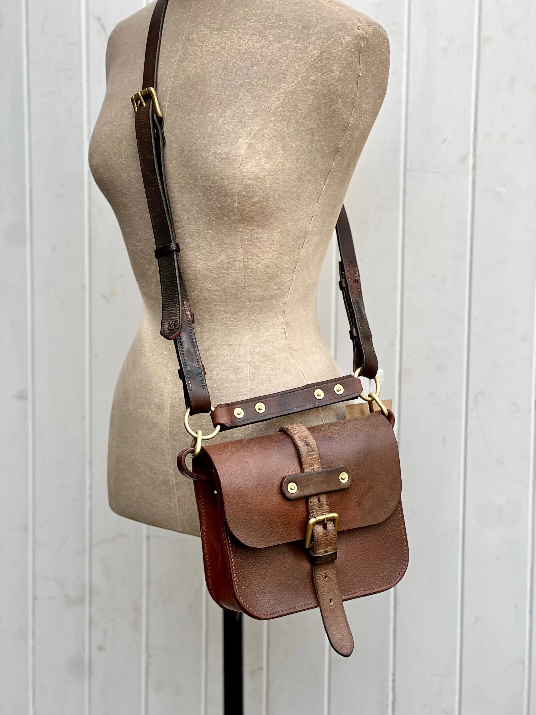 Rag of Colts, handmade repurposed vintage leather leatherwork leatherbag hand stitched bag leatherbag handbag satchel manbag