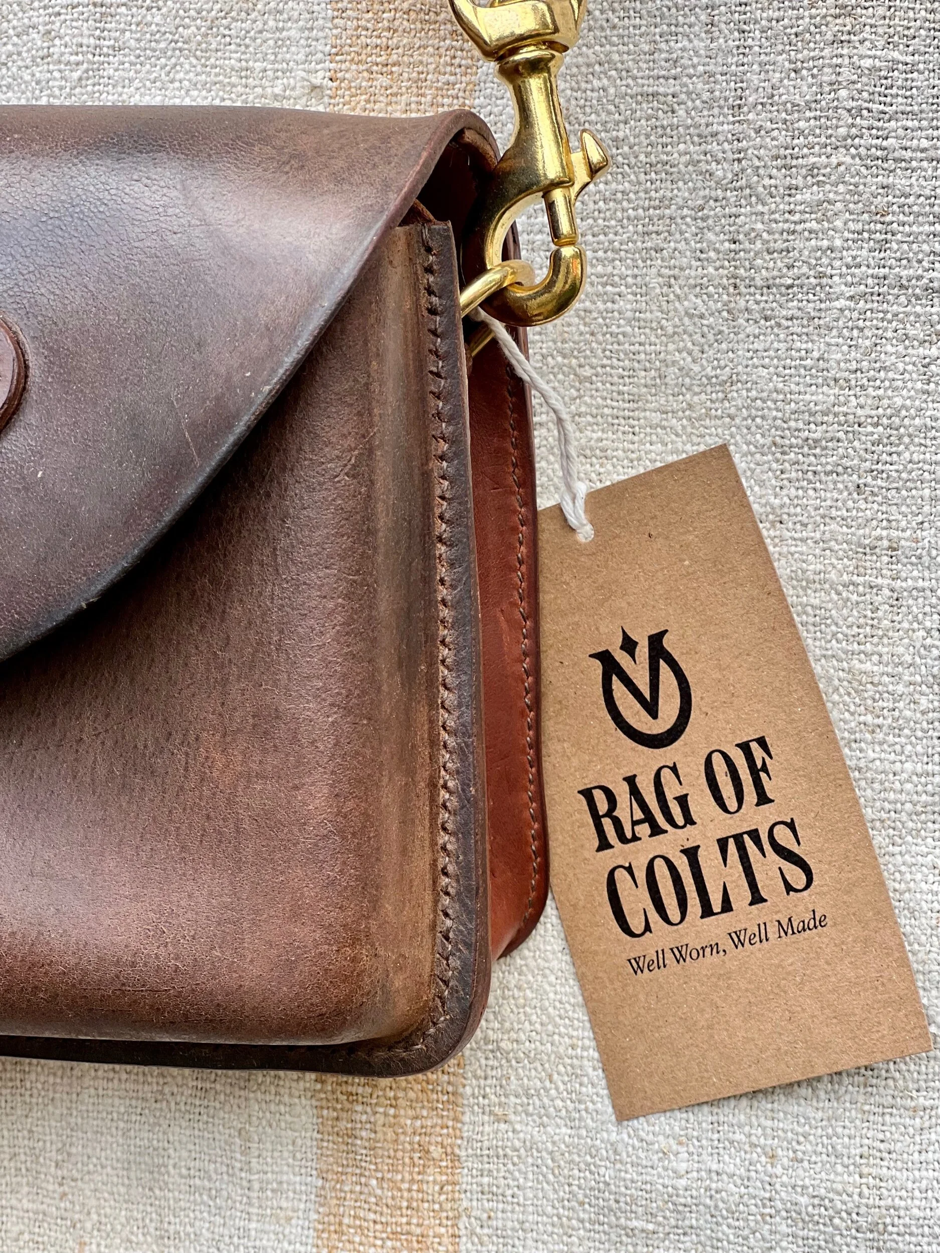 Rag of Colts, Handmade Repurposed Leatherwork Handbag Hand Stitched Leather Bag Satchel