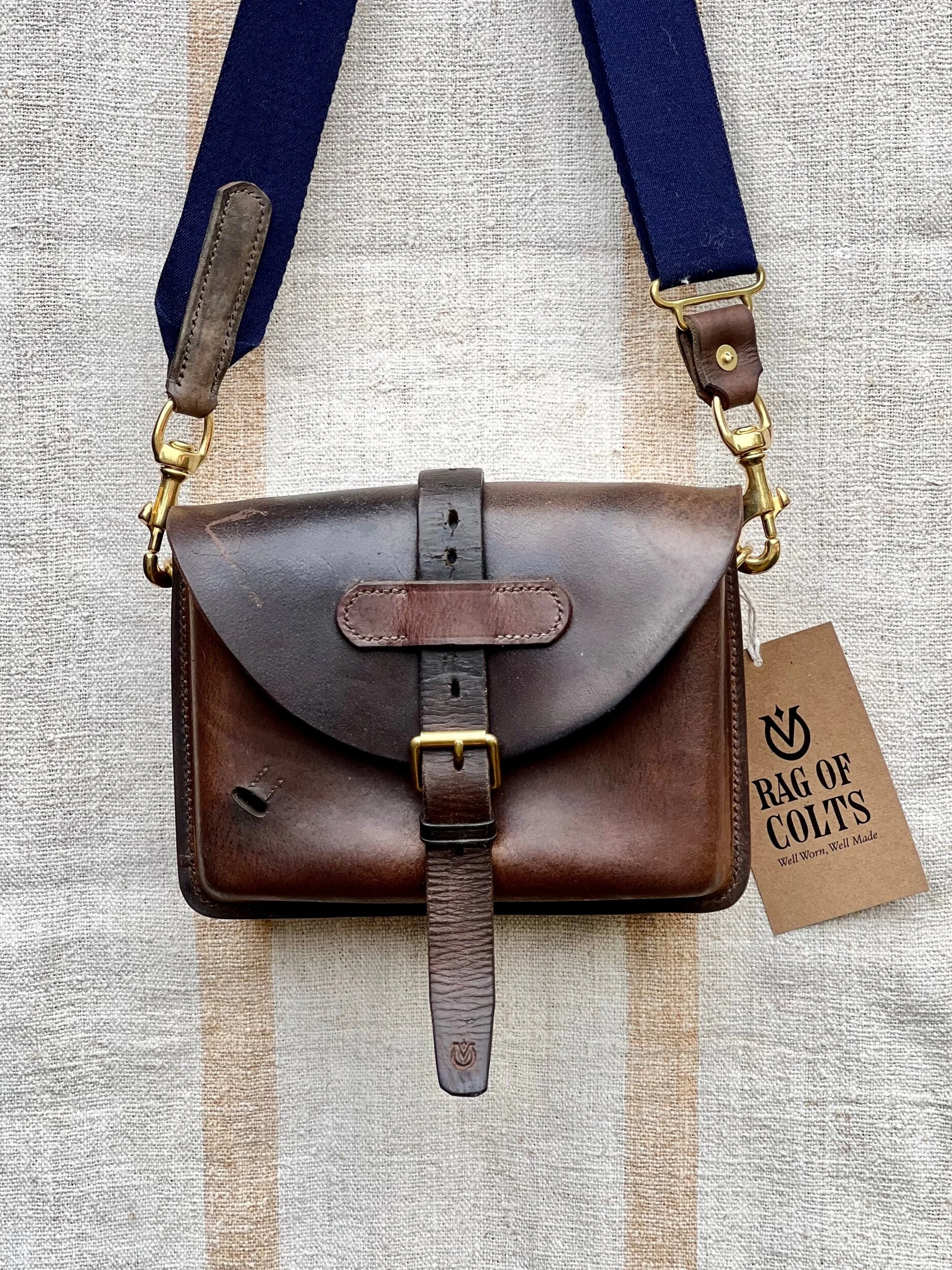 Rag of Colts, Handmade Repurposed Leatherwork Handbag Hand Stitched Leather Bag Satchel