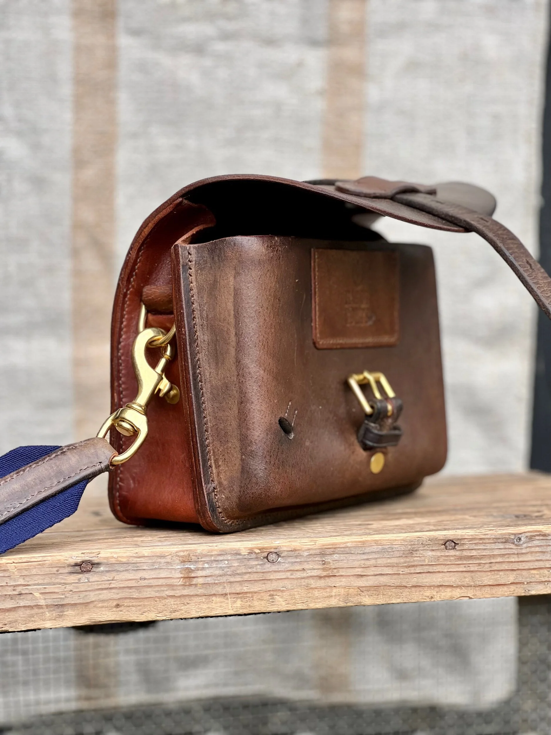 Rag of Colts, Handmade Repurposed Leatherwork Handbag Hand Stitched Leather Bag Satchel