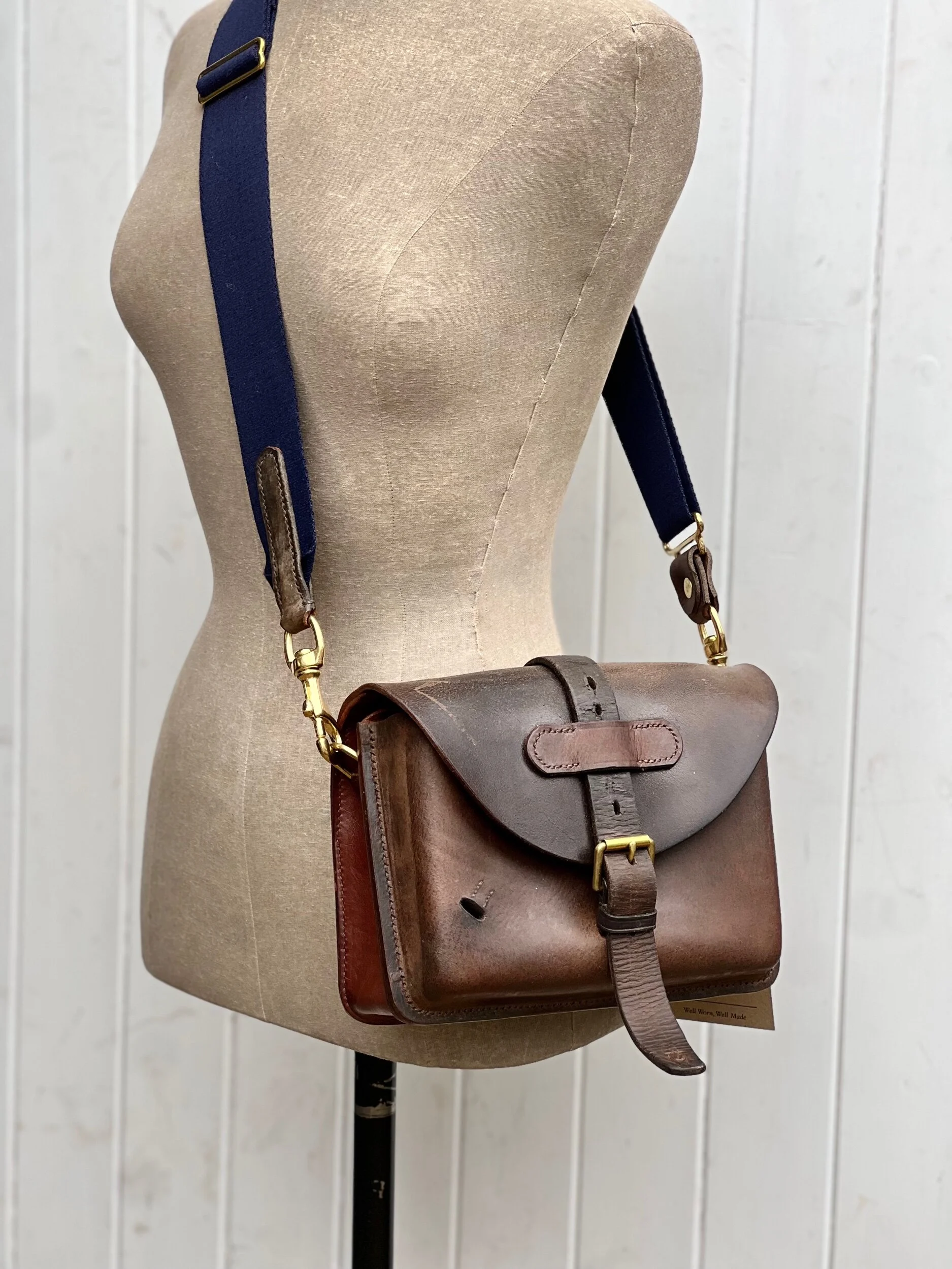 Rag of Colts, Handmade Repurposed Leatherwork Handbag Hand Stitched Leather Bag Satchel