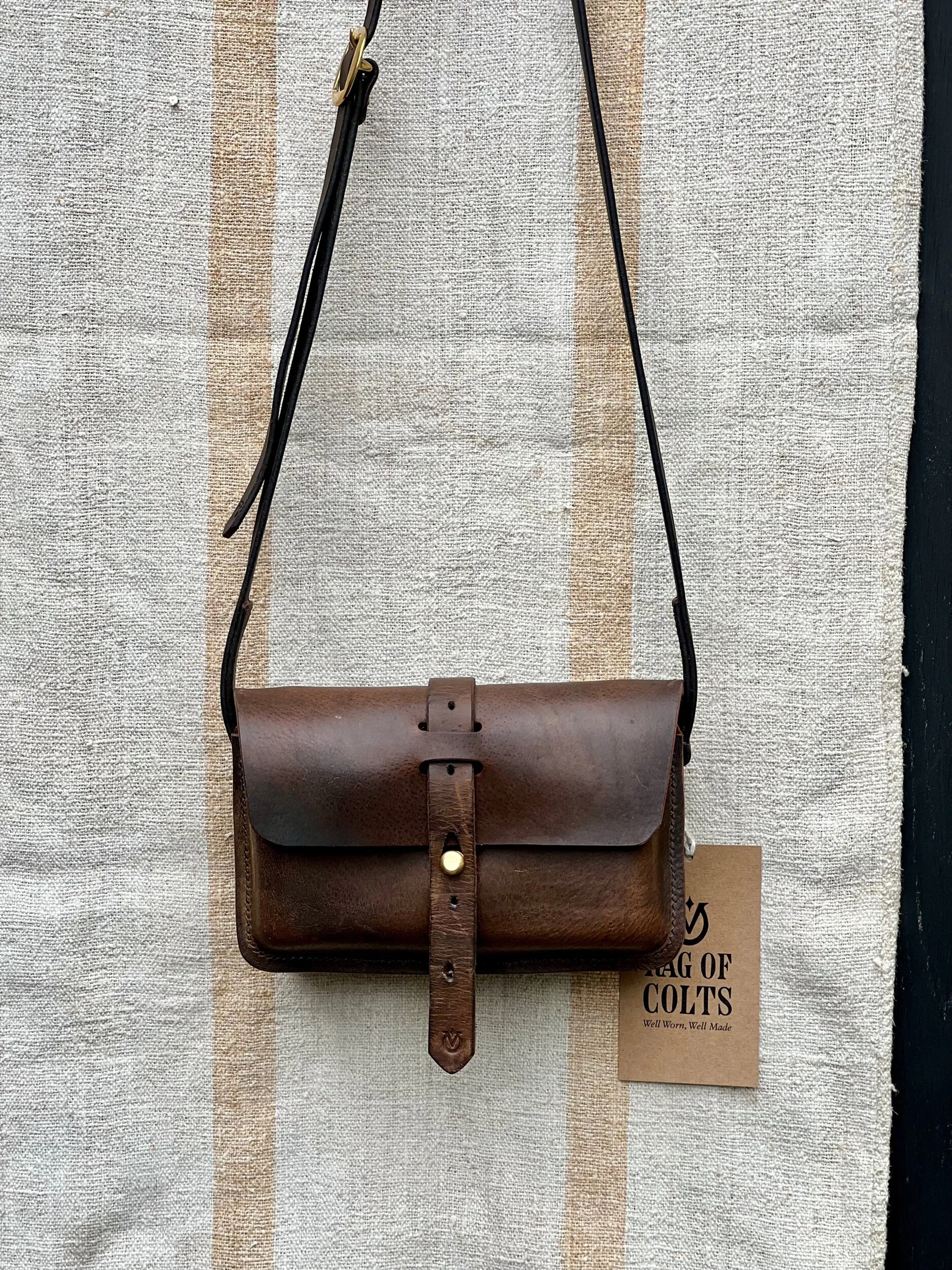 Rag of Colts, Handmade Repurposed Leatherwork Handbag Hand Stitched Leather Bag