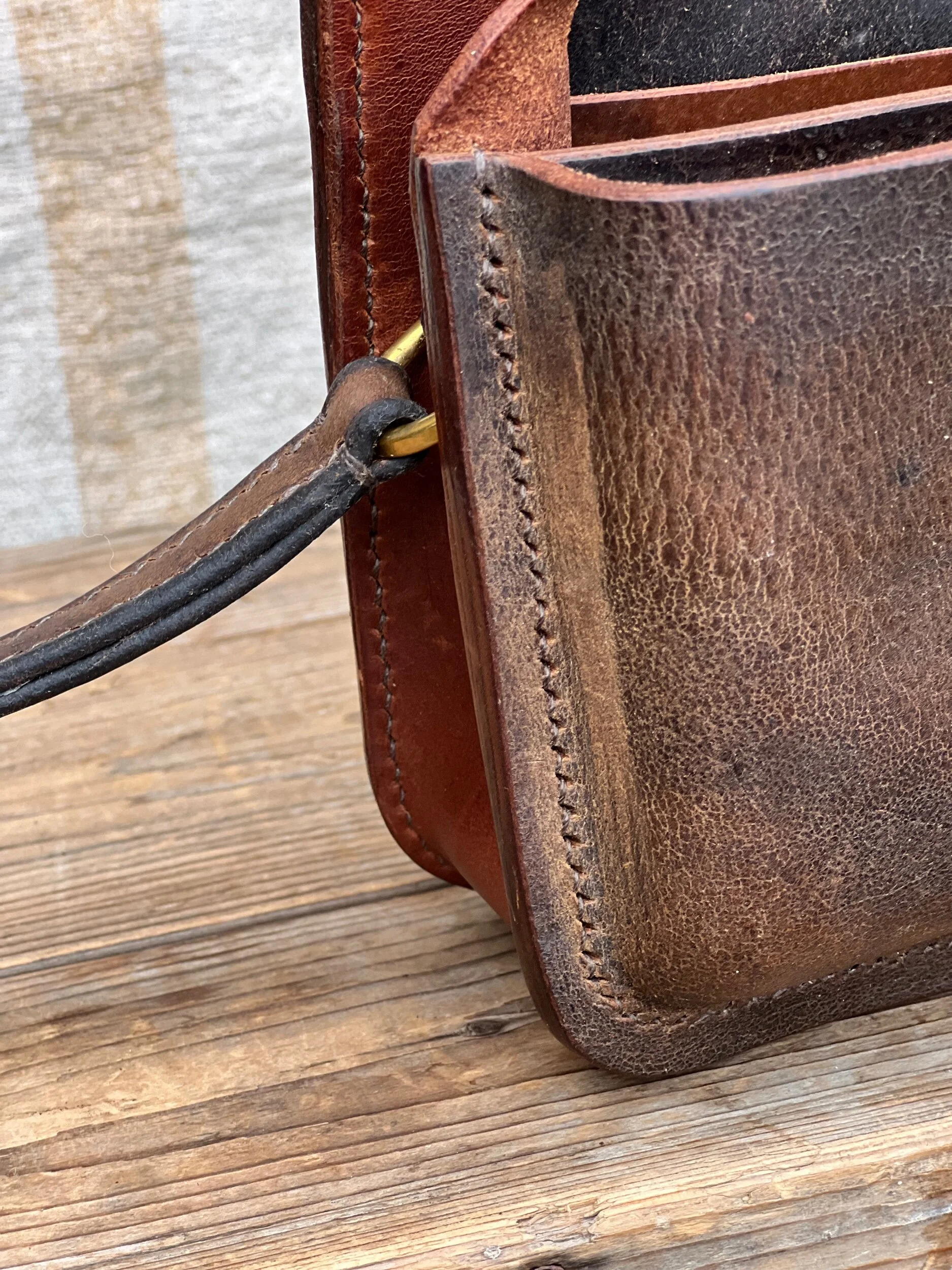 Rag of Colts, Handmade Repurposed Leatherwork Handbag Hand Stitched Leather Bag